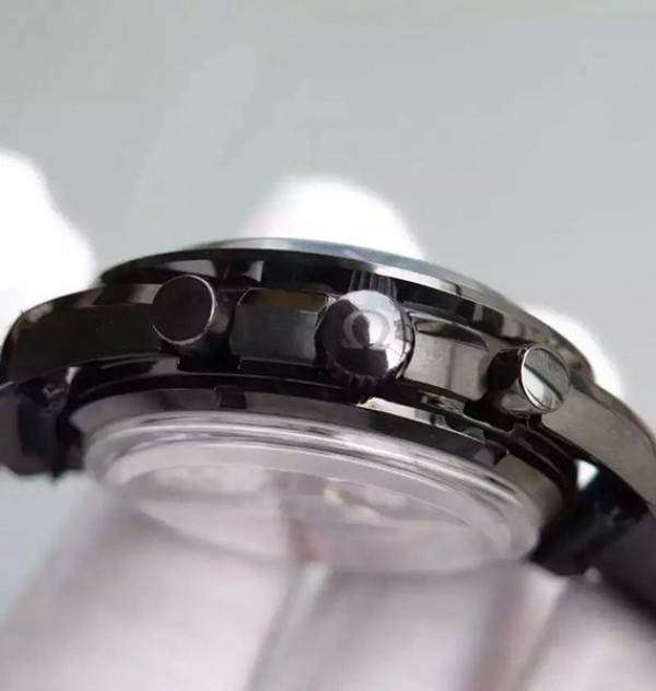 Replica Omega Speedmaster Moonwatch PVD Chrono Black Dial Nylon Strap A9300 - Top club