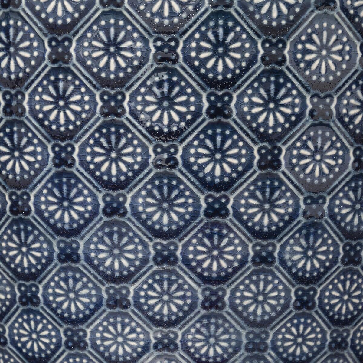 Set of 3 pots "Flowers" Ink blue, D.20/25/30 cm