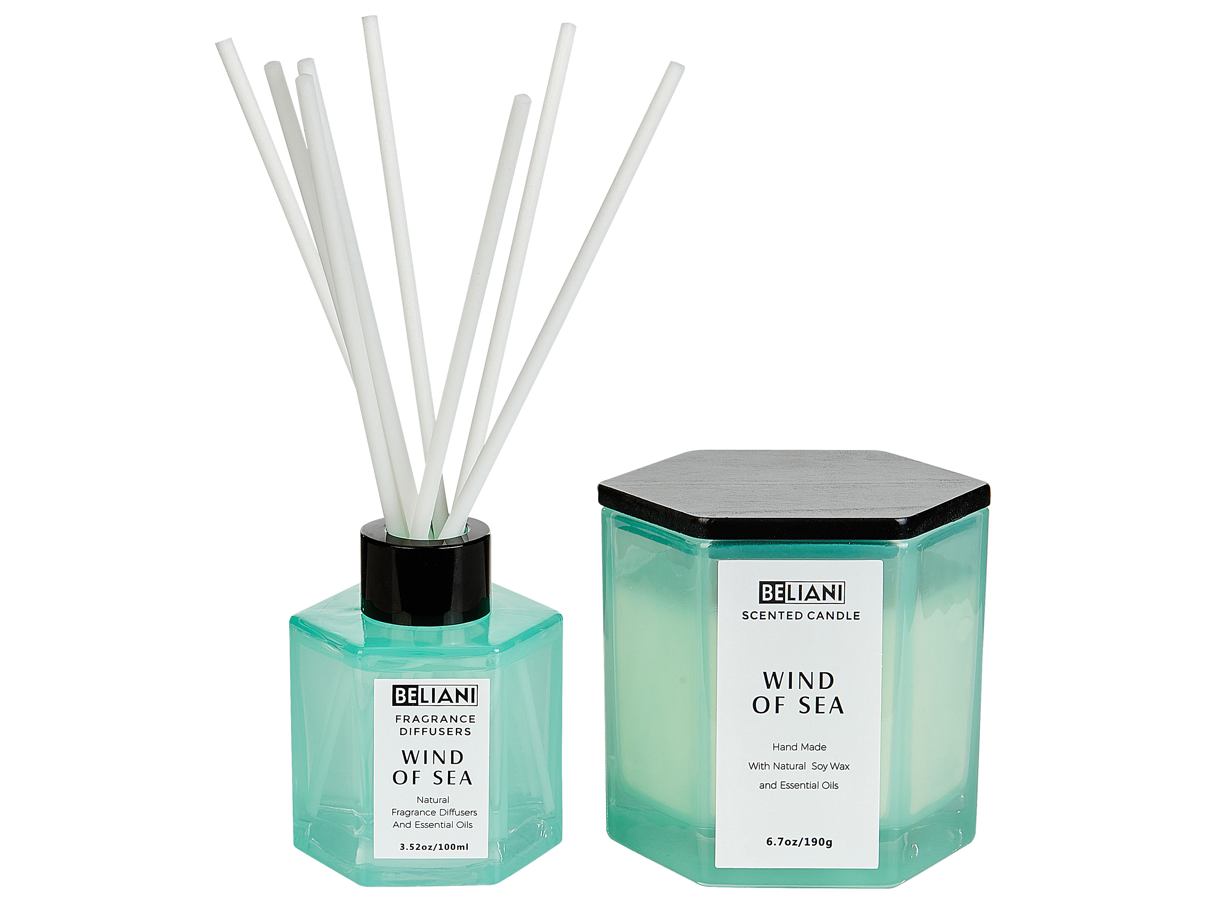 Scented Candle with Fragrance Reed Diffuser CLASSY TINT Soy Wax Fresh Notes
