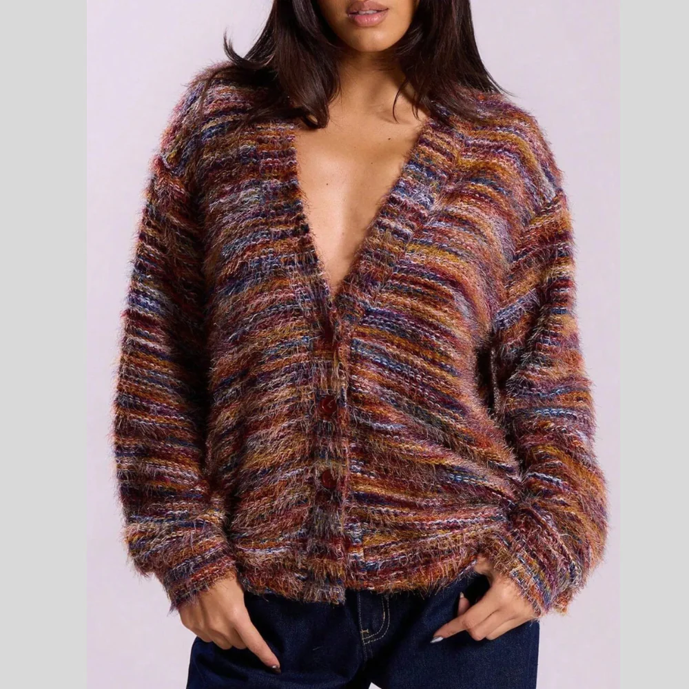 Textured Knit Button-Down Cardigan - ZKZOOK