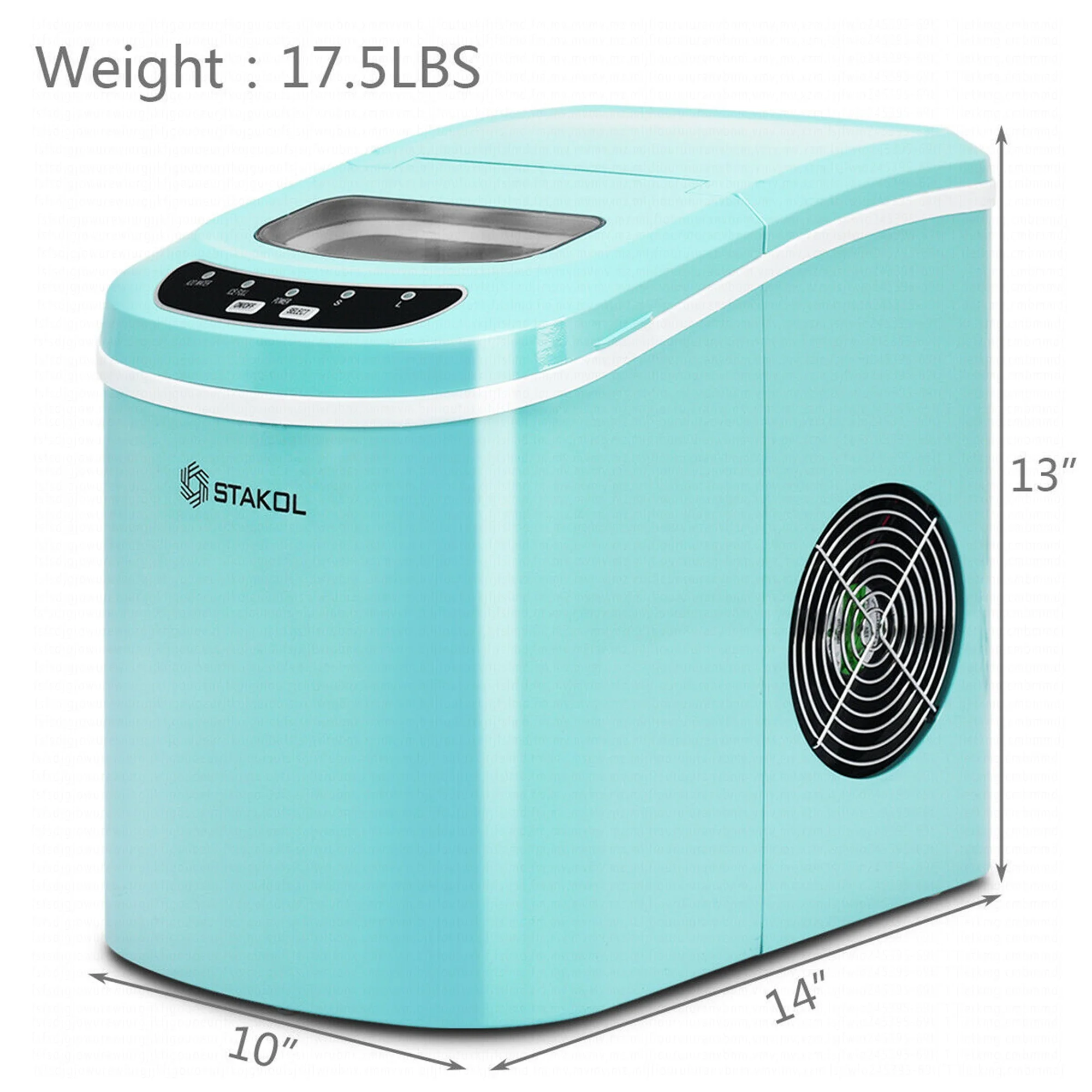 Costway Silver Portable Compact Electric Ice Maker Machine Mini Cube 26lb/Day - Image 39