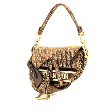 Dior Saddle handbag in khaki canvas1:1High-quality replica