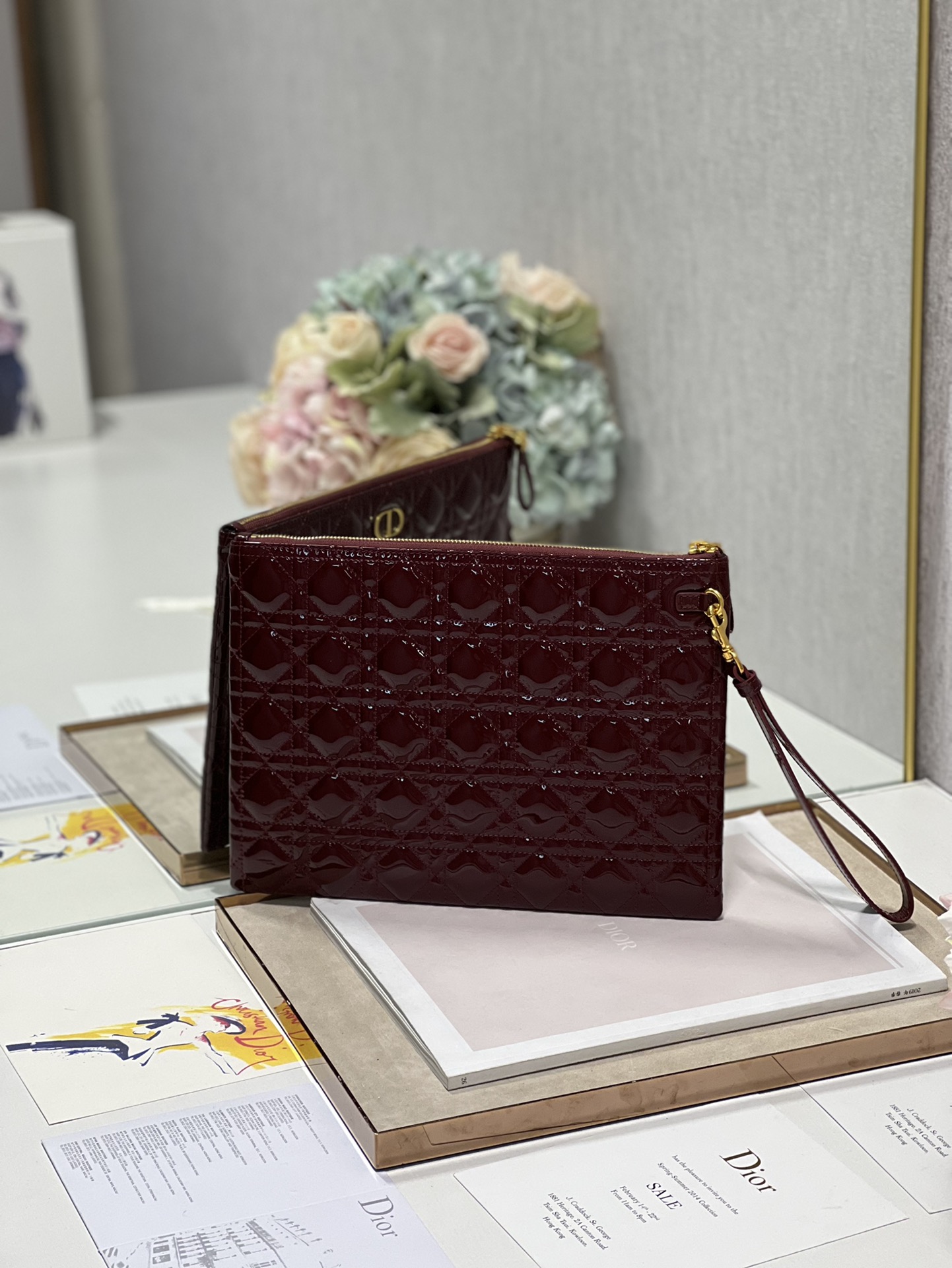 Large Caro Daily Pouch Black/Grey/Brown For Women 12in/30cm S5086UWHC_M9001:1High-quality replica