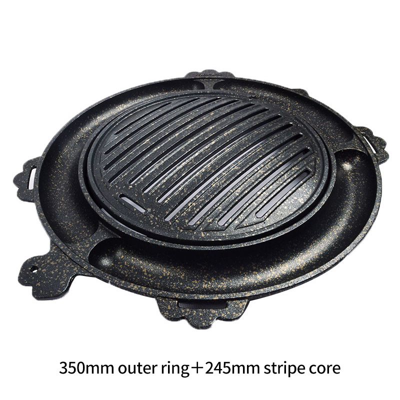 Hot Sale Aluminum Roasting Egg Cake Cheese Grill Pan for BBQ Restaurant