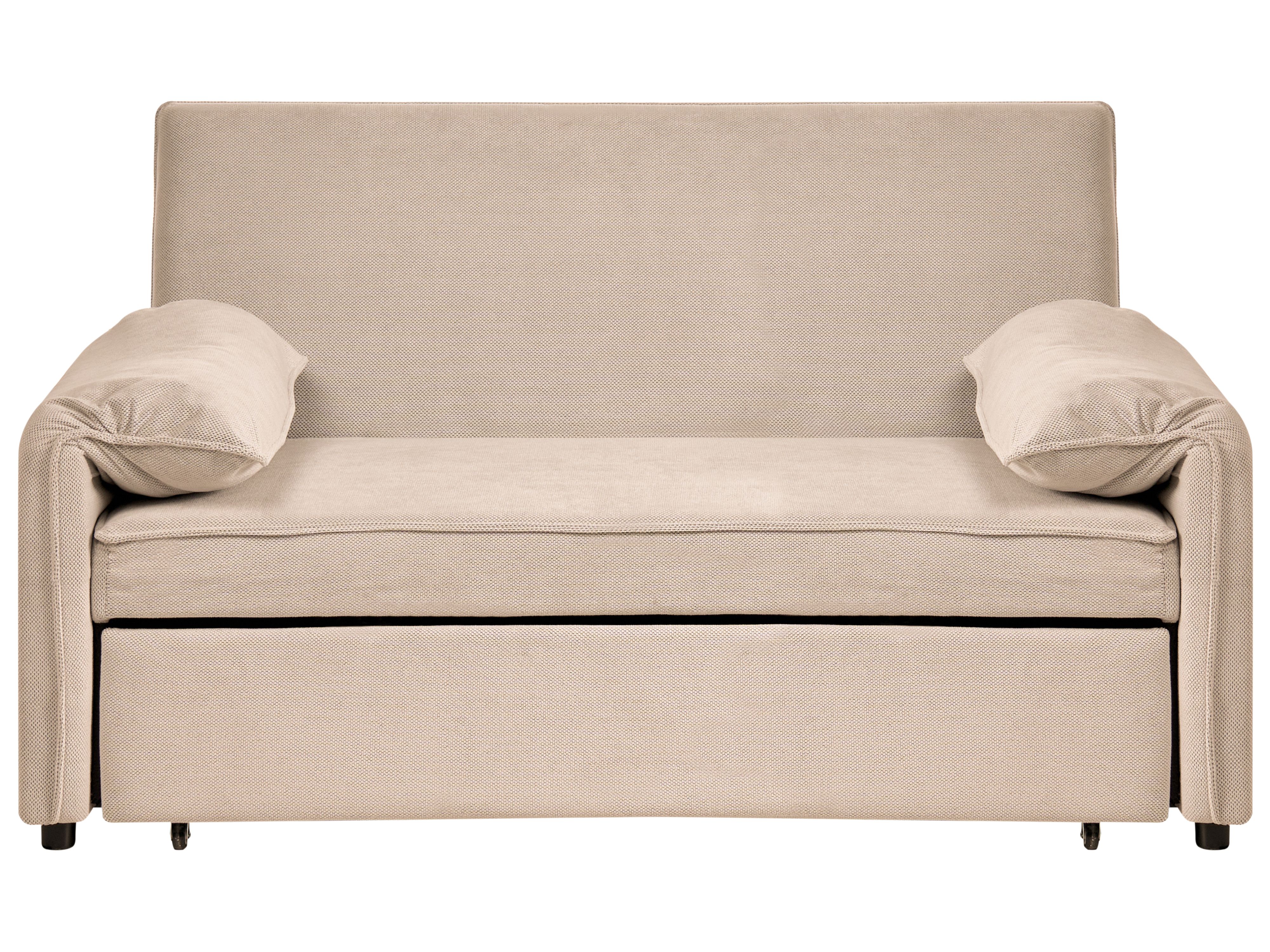 Sofa Bed HORMA Fabric Light Brown