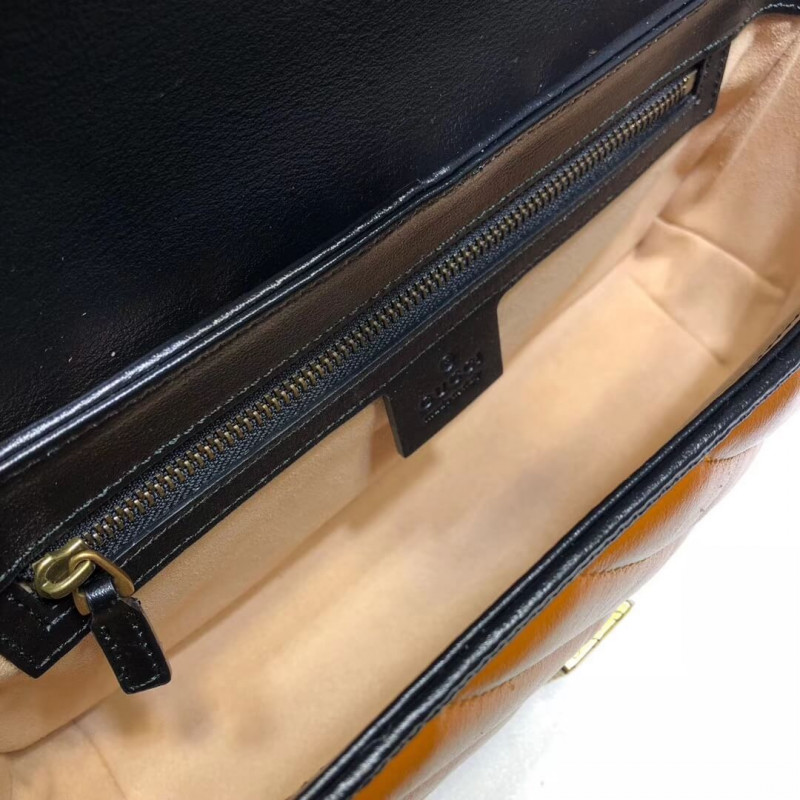Replica Gucci Gg Marmont Small Shoulder Bag 443497 Cognac1:1High-quality replica