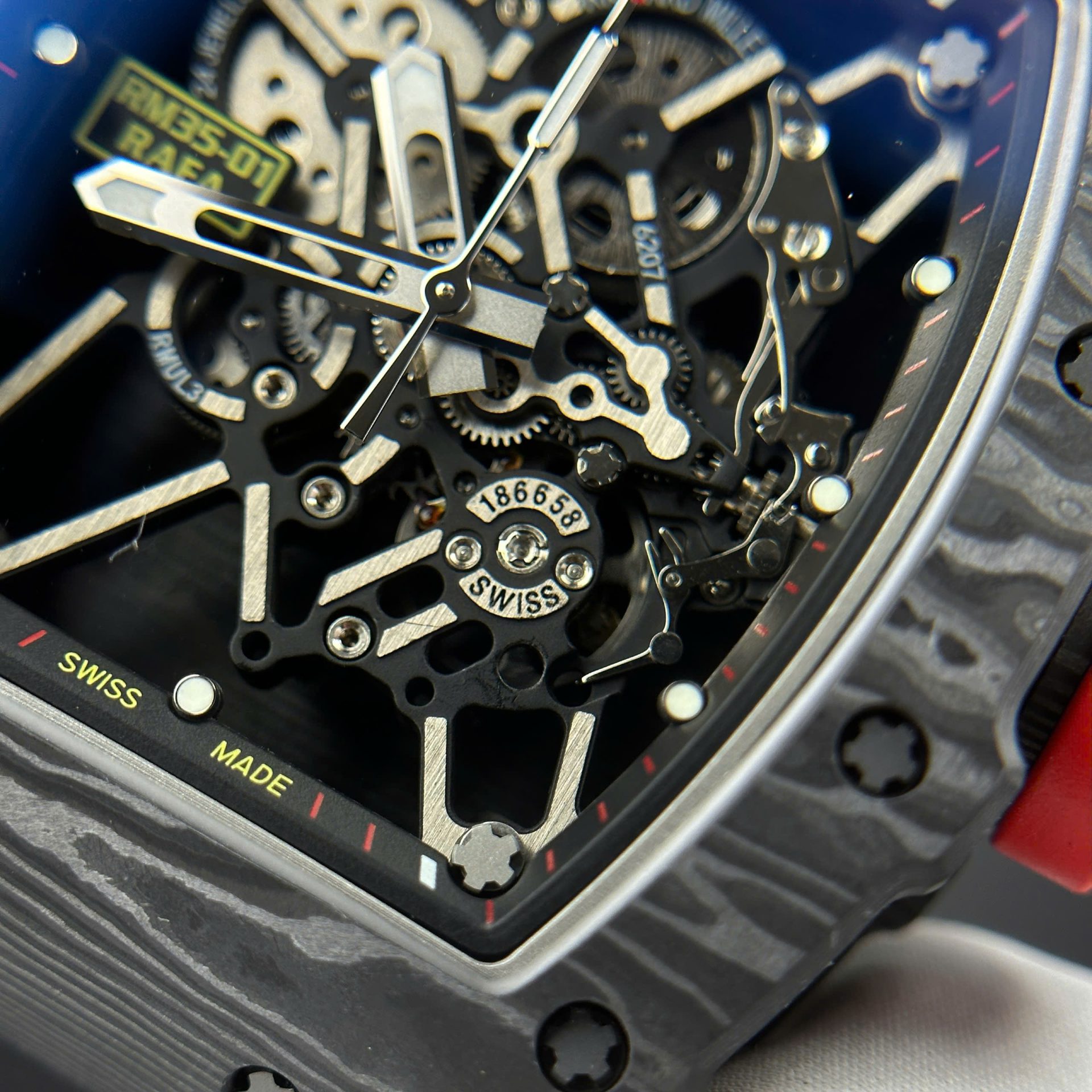 Richard Mille RM35-01 Replica Watch Carbon Case Fabric Nato StrapBBR Factory 44,5x50mm - Top club