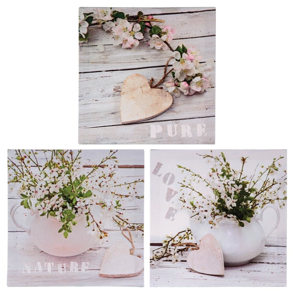 Printed canvas"Heart" 28x28 cm