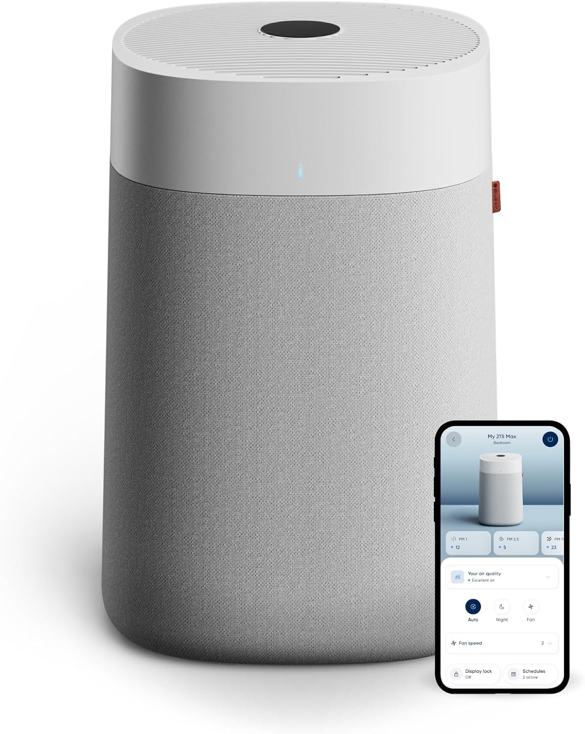 BLUEAIR Air Purifiers for Large Rooms  Cleans 3 048 Sqft In One Hour  HEPASilent Smart Air Cleaner For Home  Pets  Allergies  Virus  Dust  Mold  Smoke - Blue Pure 211i Max