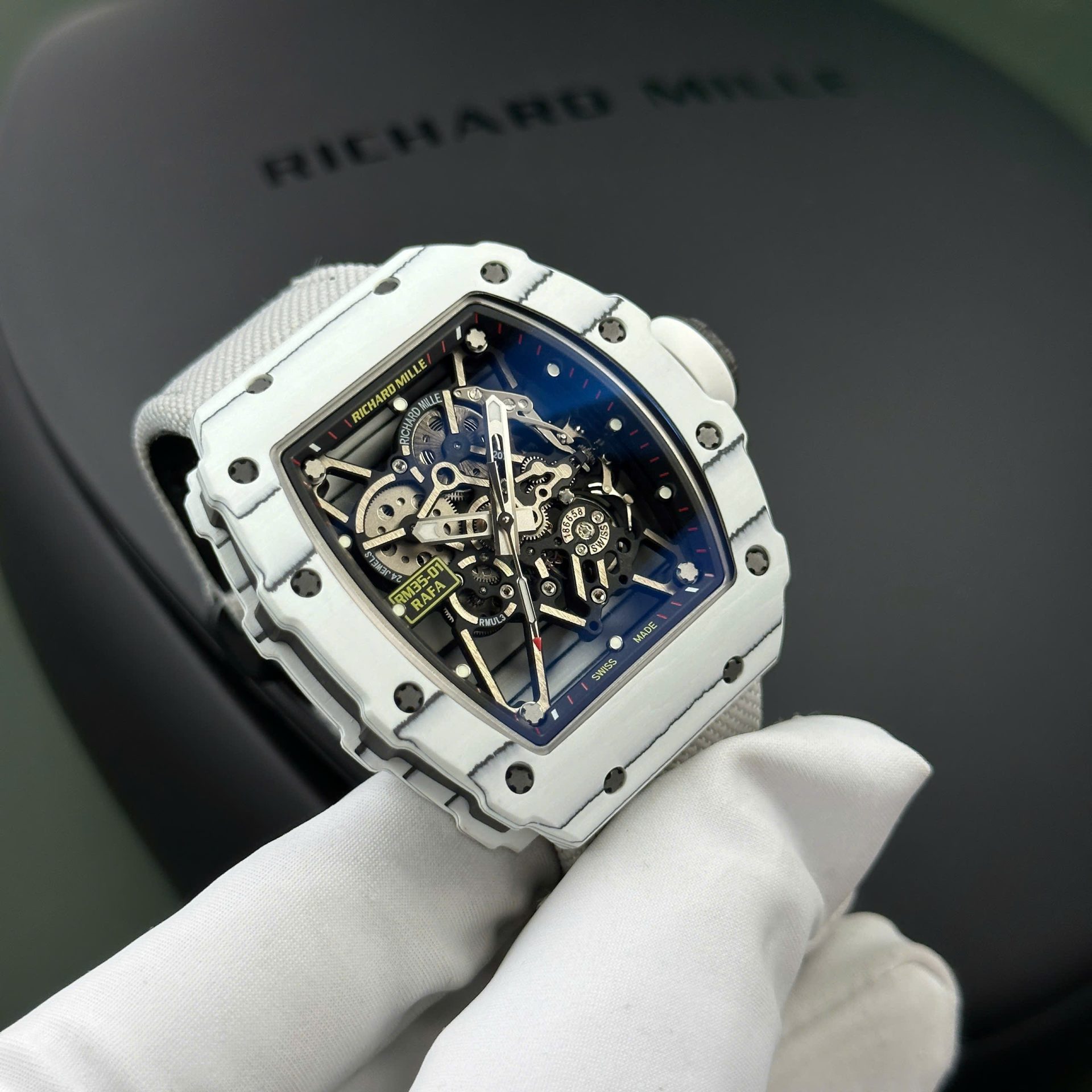 Richard Mille RM35-01 Rafael Nadal Red Rubber Strap Replica 1:1 Watch BBR Factory 42mm - Top club