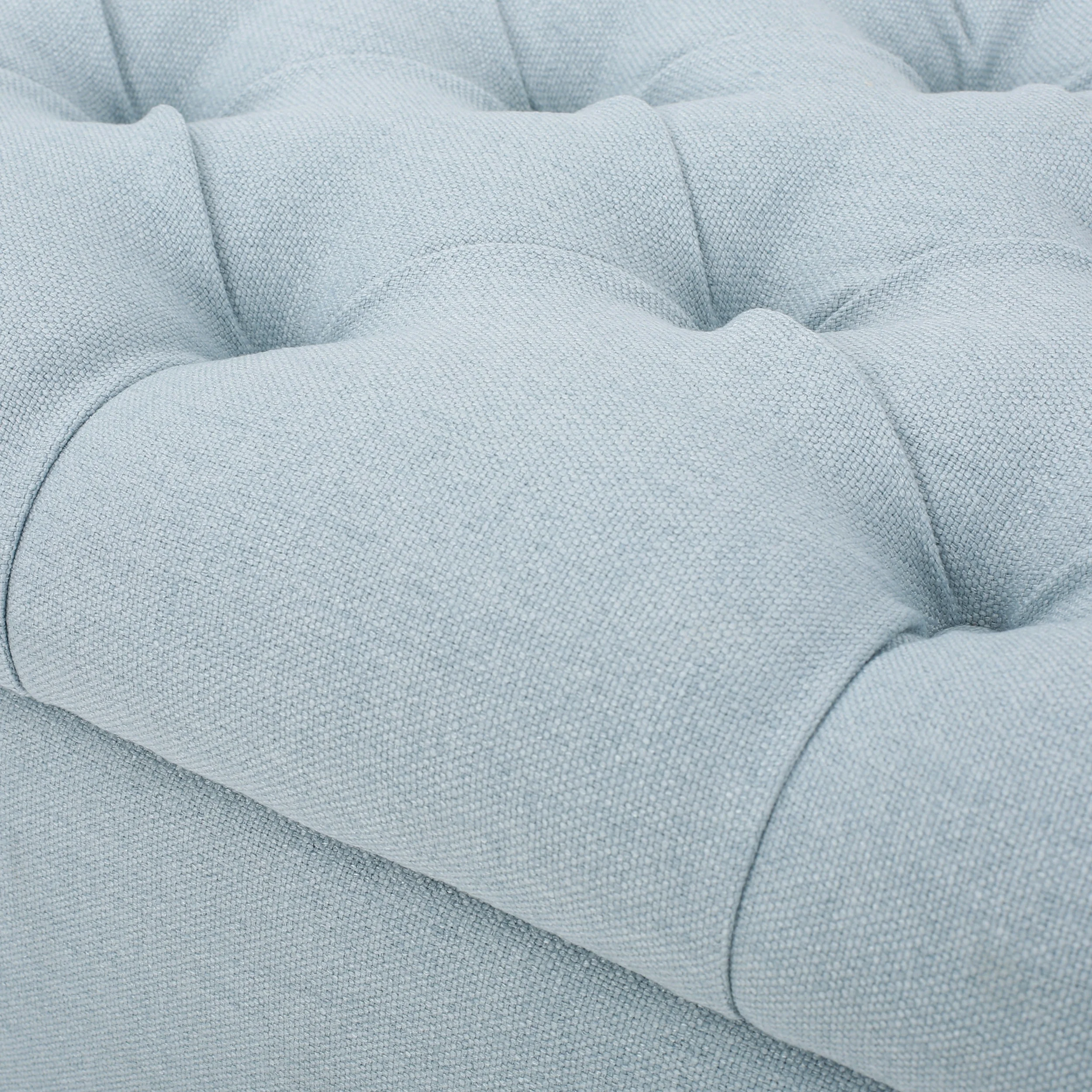 Noble House Hampton Contemporary Fabric Upholstered Storage Ottoman, White and Blue Floral - Image 61