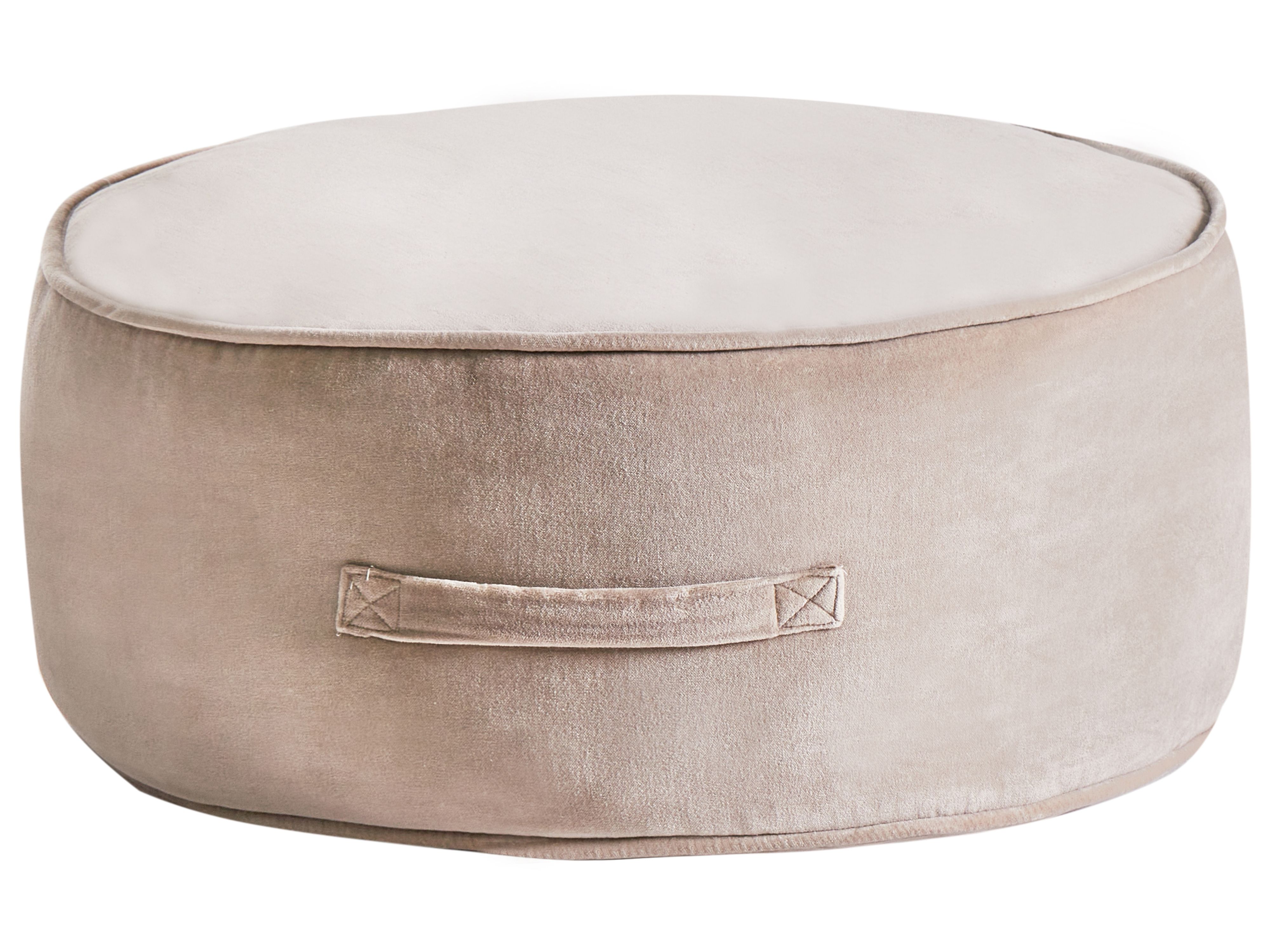 Pouffe YULLE Velvet Light Brown