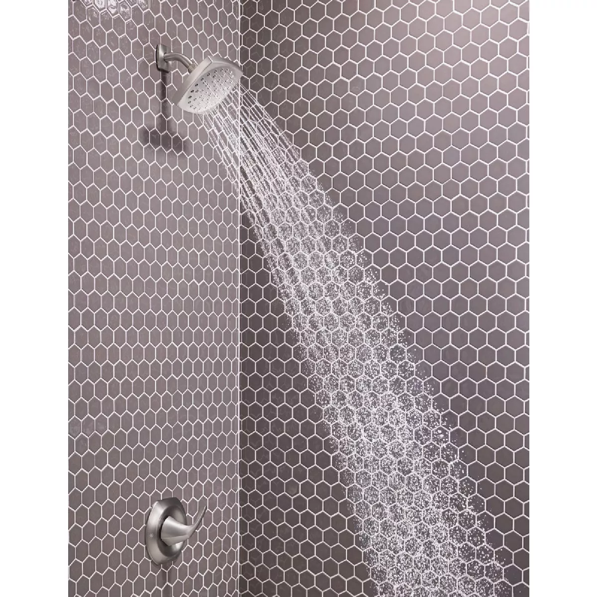 Moen Lindor Posi-Temp 1-Handle Lever Shower Faucet, Spot Resist Brushed Nickel