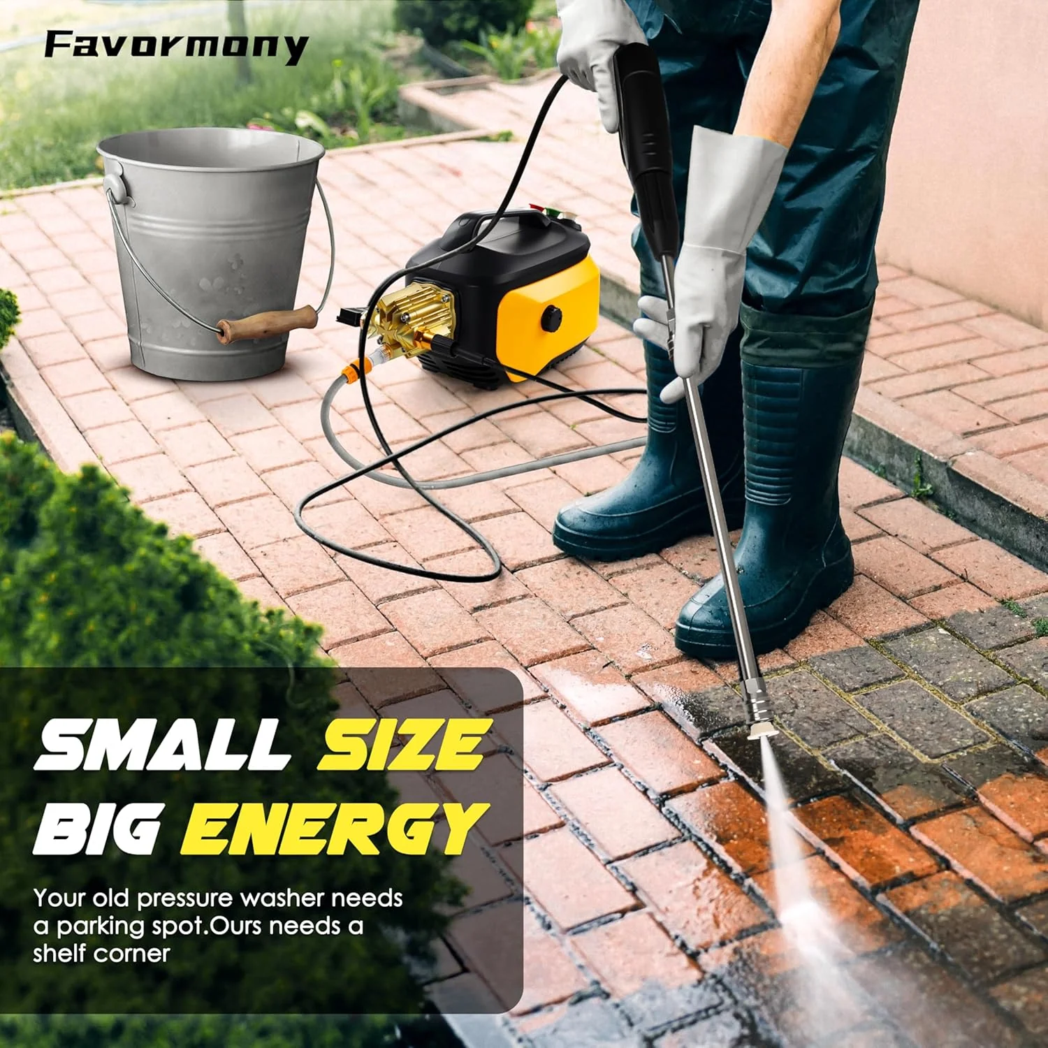 Portable Compact Electric Pressure Cleaner With 33FT Extension Hose, 3 Nozzles And Foam Cannon - Image 6 Portable Compact Electric Pressure Cleaner With 33FT Extension Hose, 3 Nozzles And Foam Cannon - Image 6