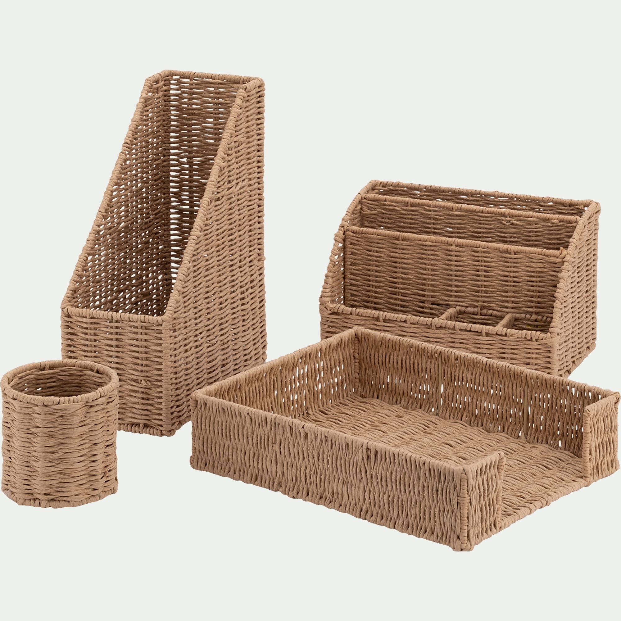 CANDAS - Porte-documents haut en papier H30cm - naturel