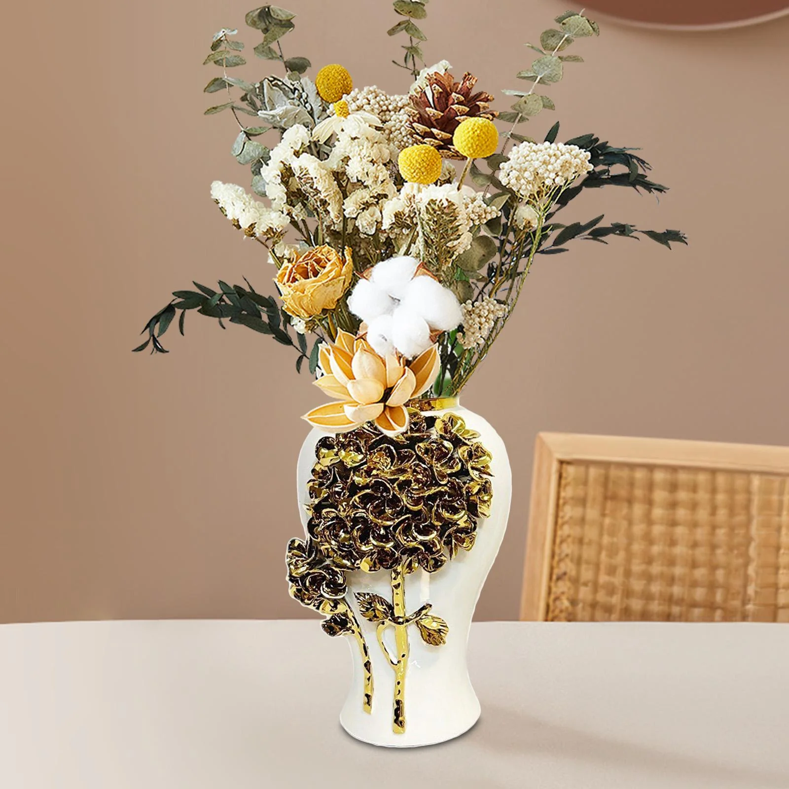 YWJLQH Ceramic Vase Decorative Accessories Plants Holder Organizer Porcelain Ginger