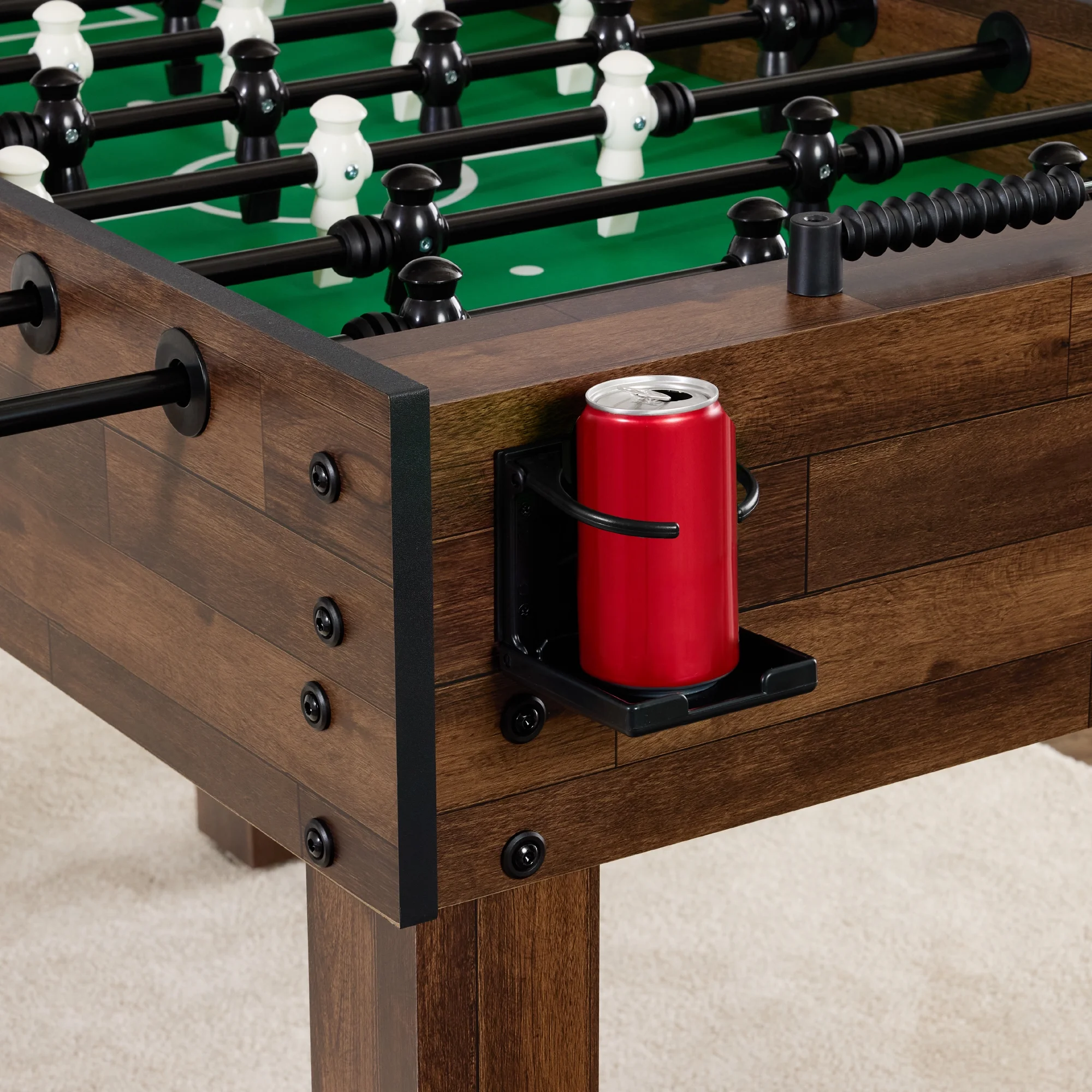Best Choice Products Large 54in Full-Size Foosball Table for Home, Game Room w/ 2 Balls, 2 Cup Holders - Natural - Image 20