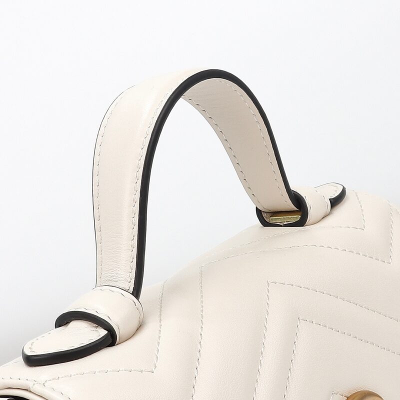 Replica Gucci GG Marmont Top Handle White1:1High-quality replica