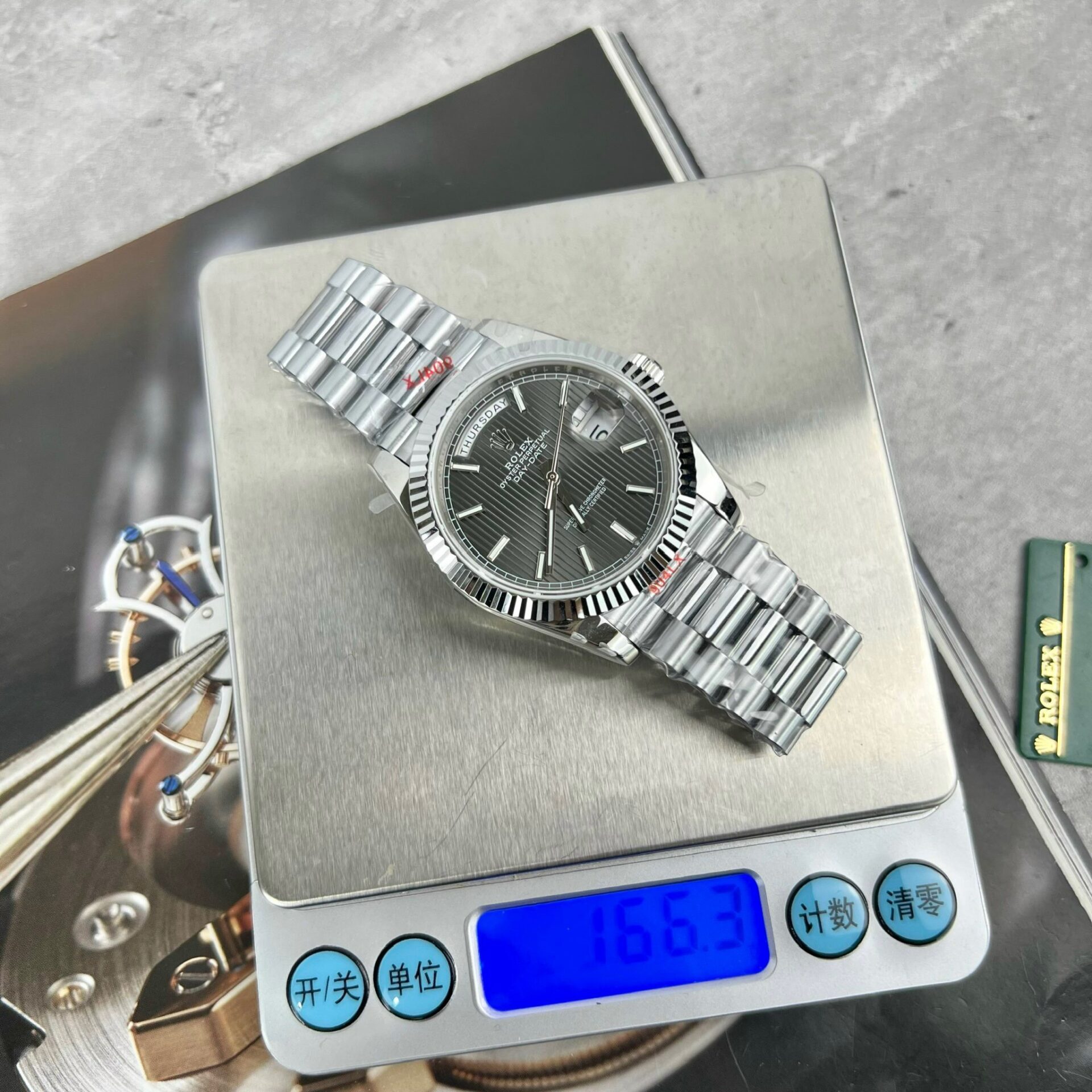 Rolex Day-Date 228236 Replica 11 Watch Grey Dial GM Factory 40mm - Elite Watch Atelier