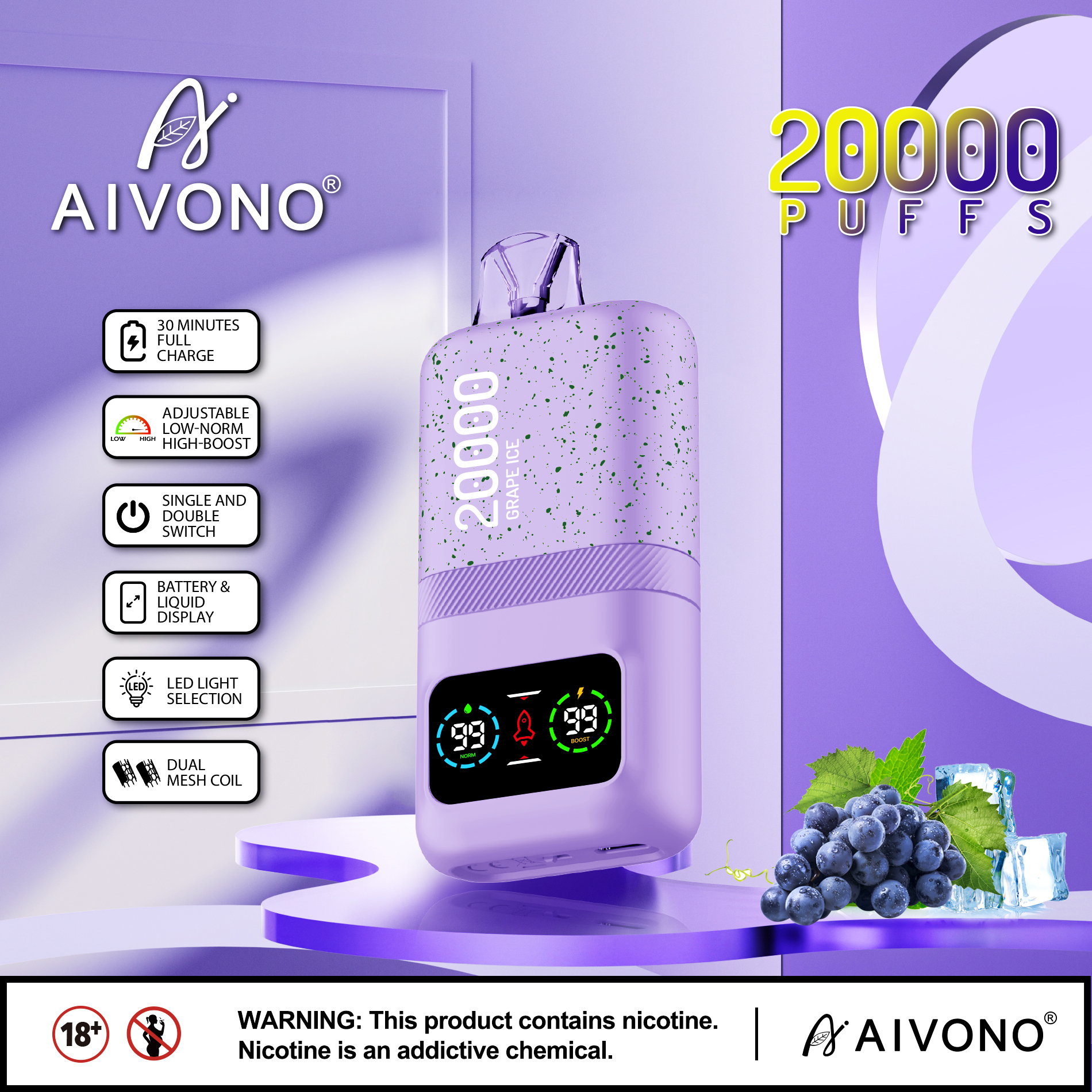 AIVONO AIM MAGIC 20000 Puffs Disposable Vape