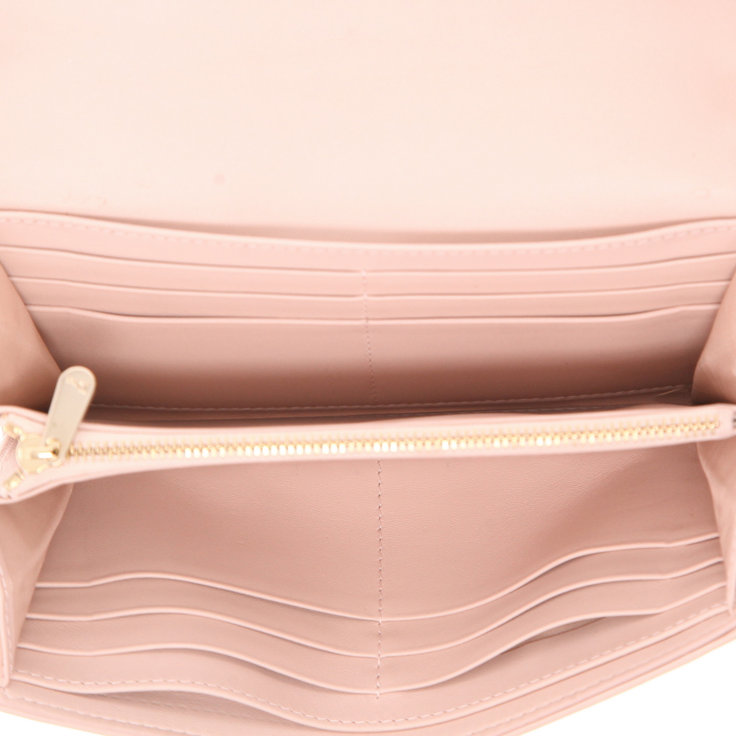 Dior Cannage wallet in pink leather1:1High-quality replica