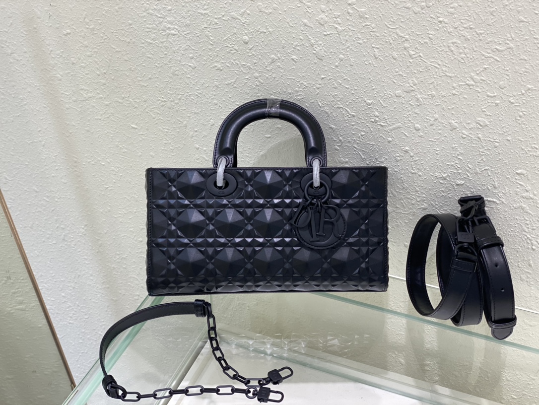 Medium Lady D-joy Bag White/Grey/Beige/Black For Women 10in/26cm M0540ONGE_M0301:1High-quality replica