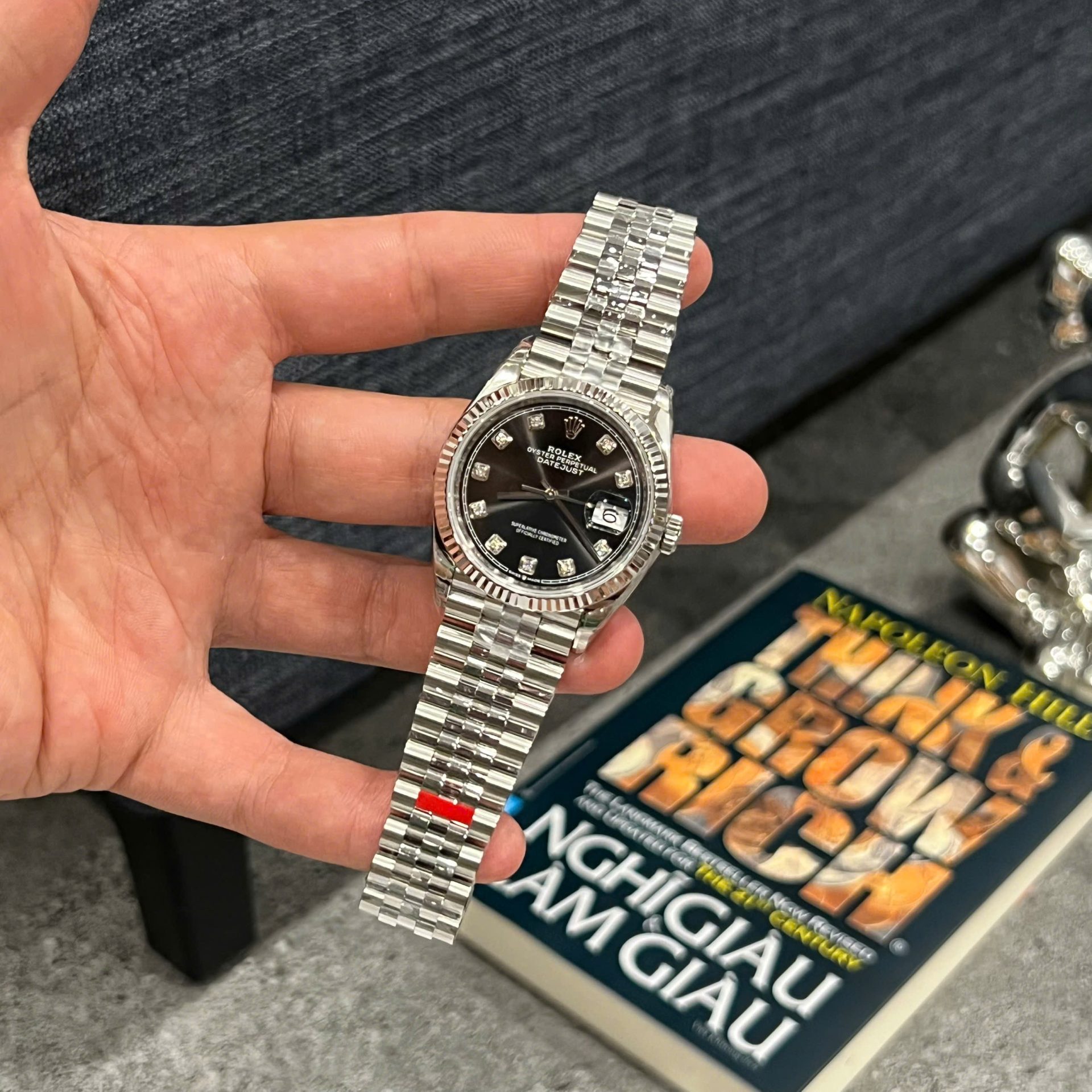 Rolex DateJust 126234 Luxury Replica Watches Black   Diamonds Dial VS Factory Men s 36mm - Elite Watch Atelier