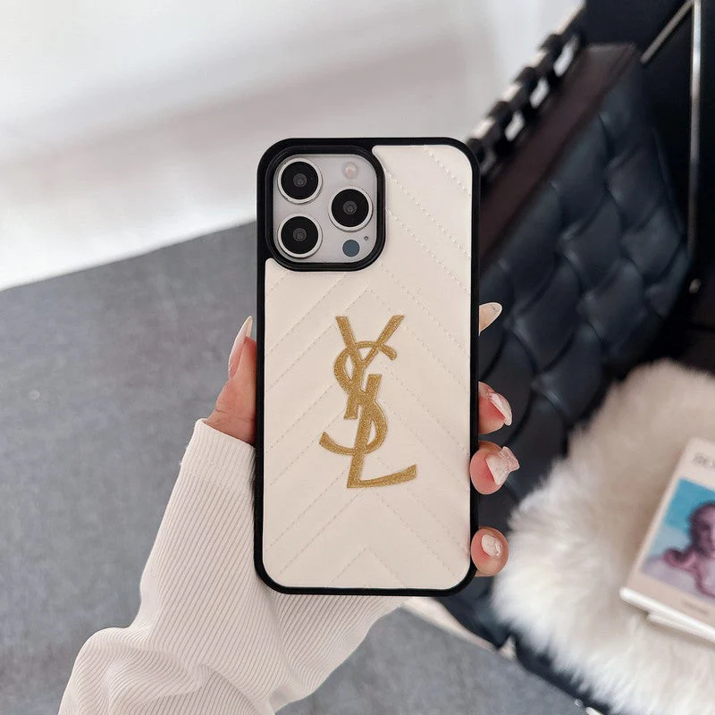 Saint Black & White Leather iPhone Case - Wholesale & Influencer