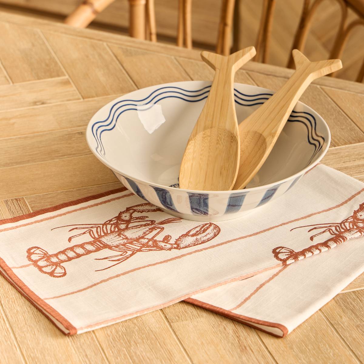 Salad serving set "Oceania" Bamboo, Brown