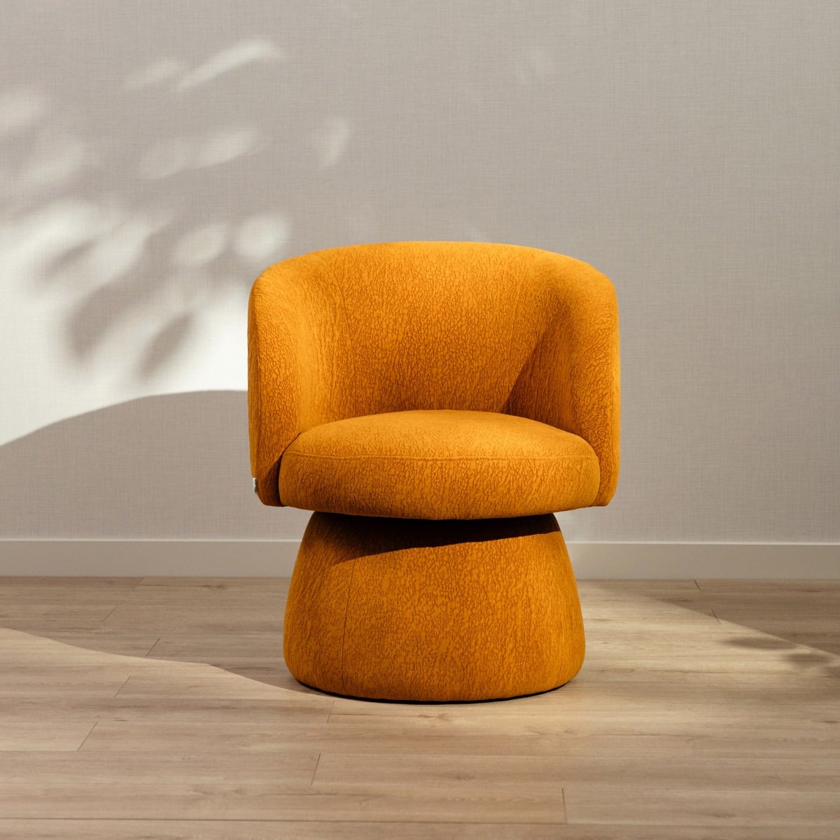 Fotel CONFORT obrotowy musztardowy 70x75,5x80 cm