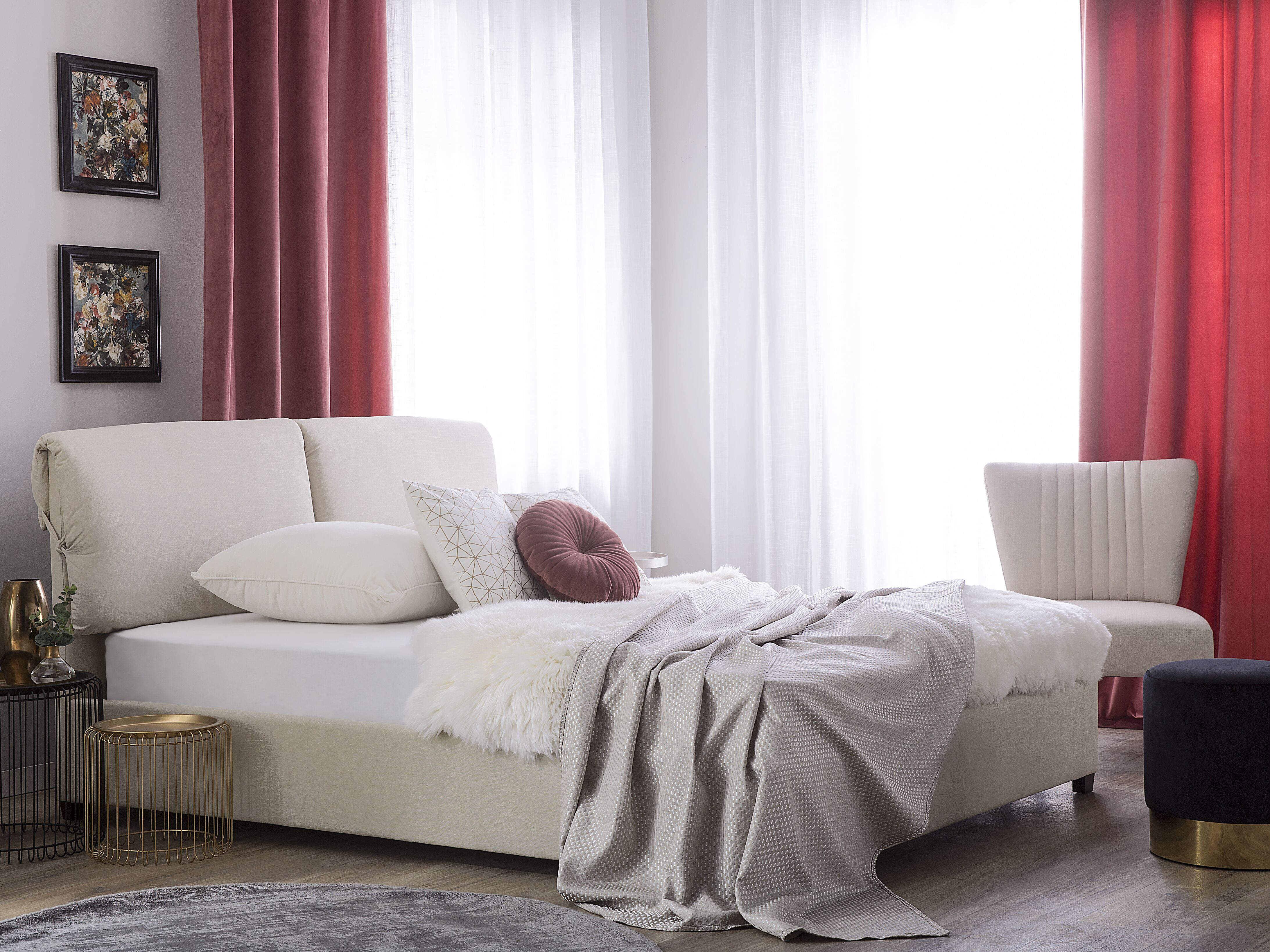 Bed Fabric BELFORT 180 x 200 cm (EU Super King) Light Beige