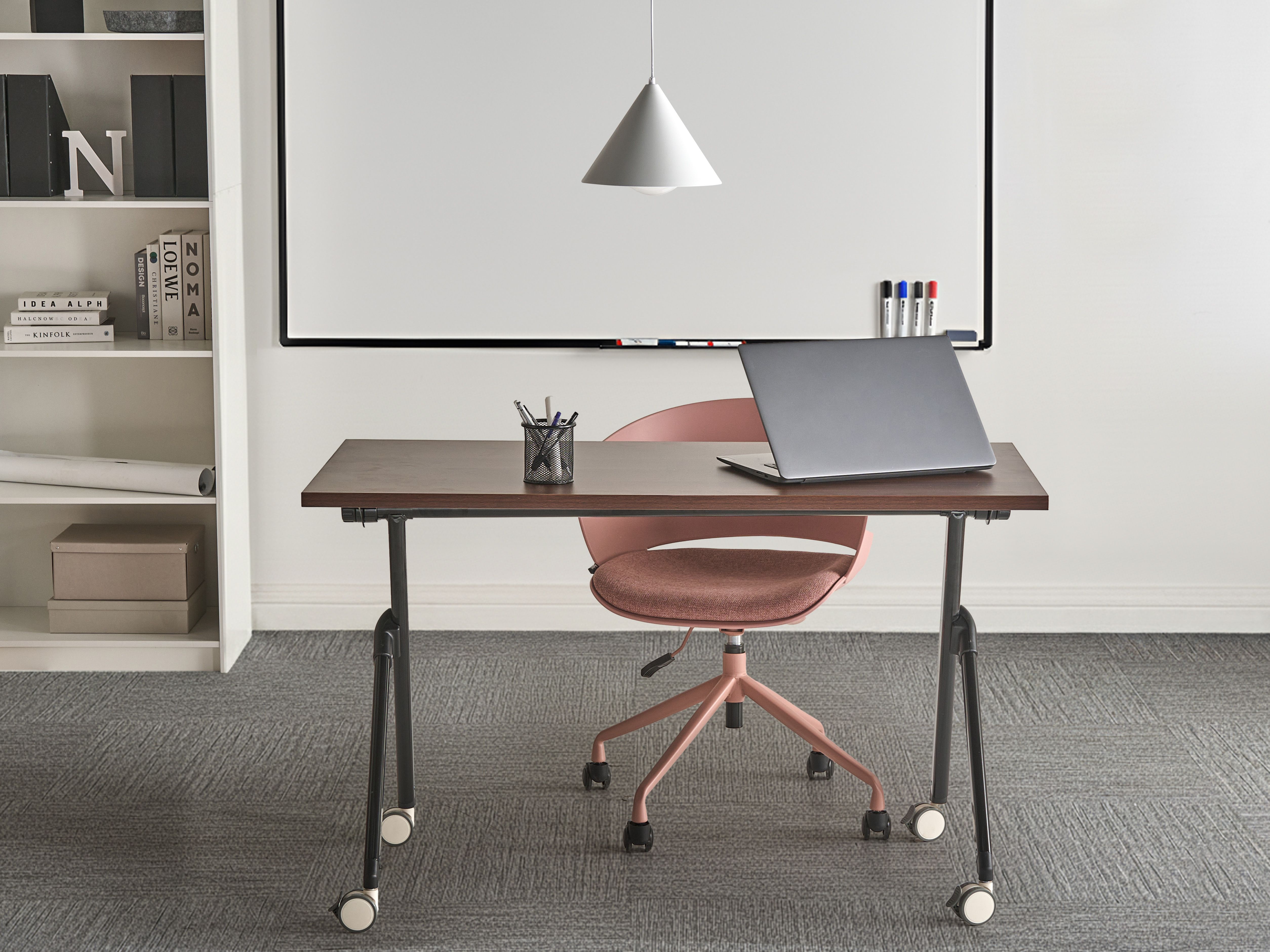 Foldable Office Desk BENDI Dark Brown 120 cm 60 cm