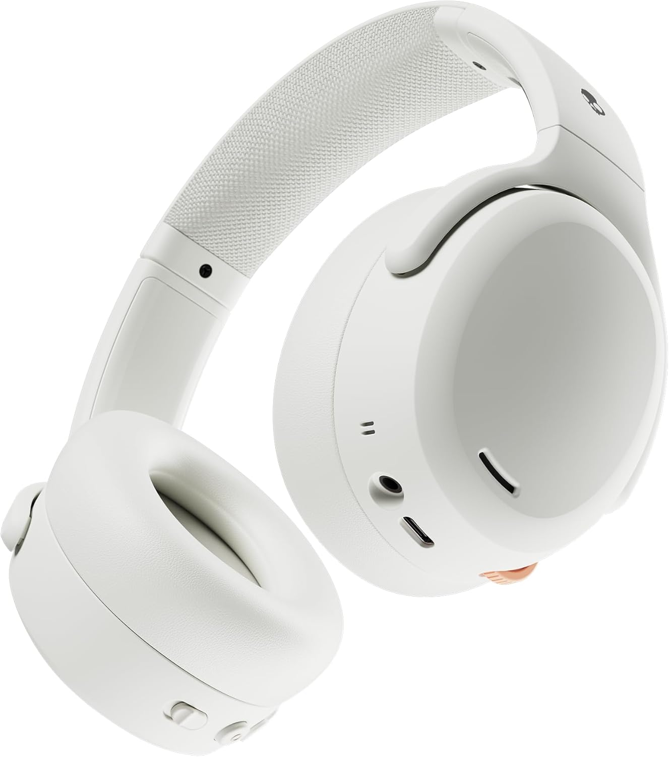 Skullcandy Crusher ANC 2 Wireless Over-Ear Bluetooth Headphones with Multi-Sensory Bass, Active Noise Cancelling, Up to 60 Hours Battery, Microphone for iPhone Android - Bone