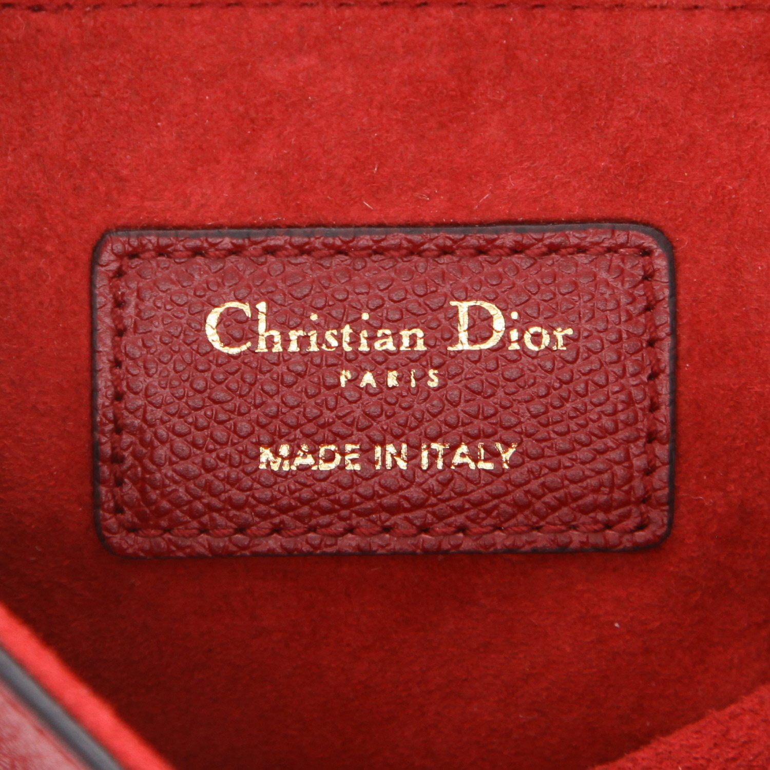 Dior Saddle mini handbag in red grained leather1:1High-quality replica
