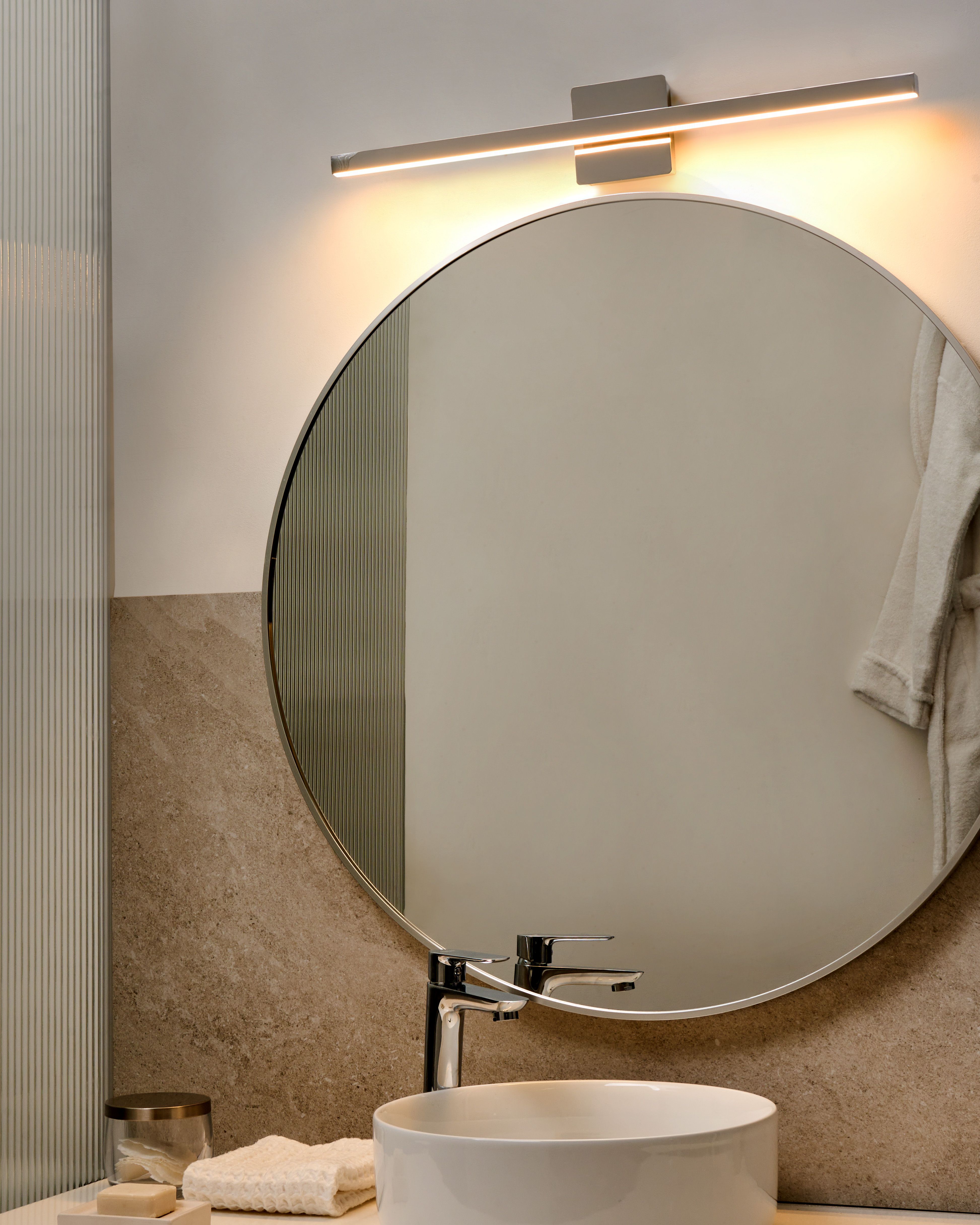 Picture and Mirror LED Light MARIZ Metal Silver