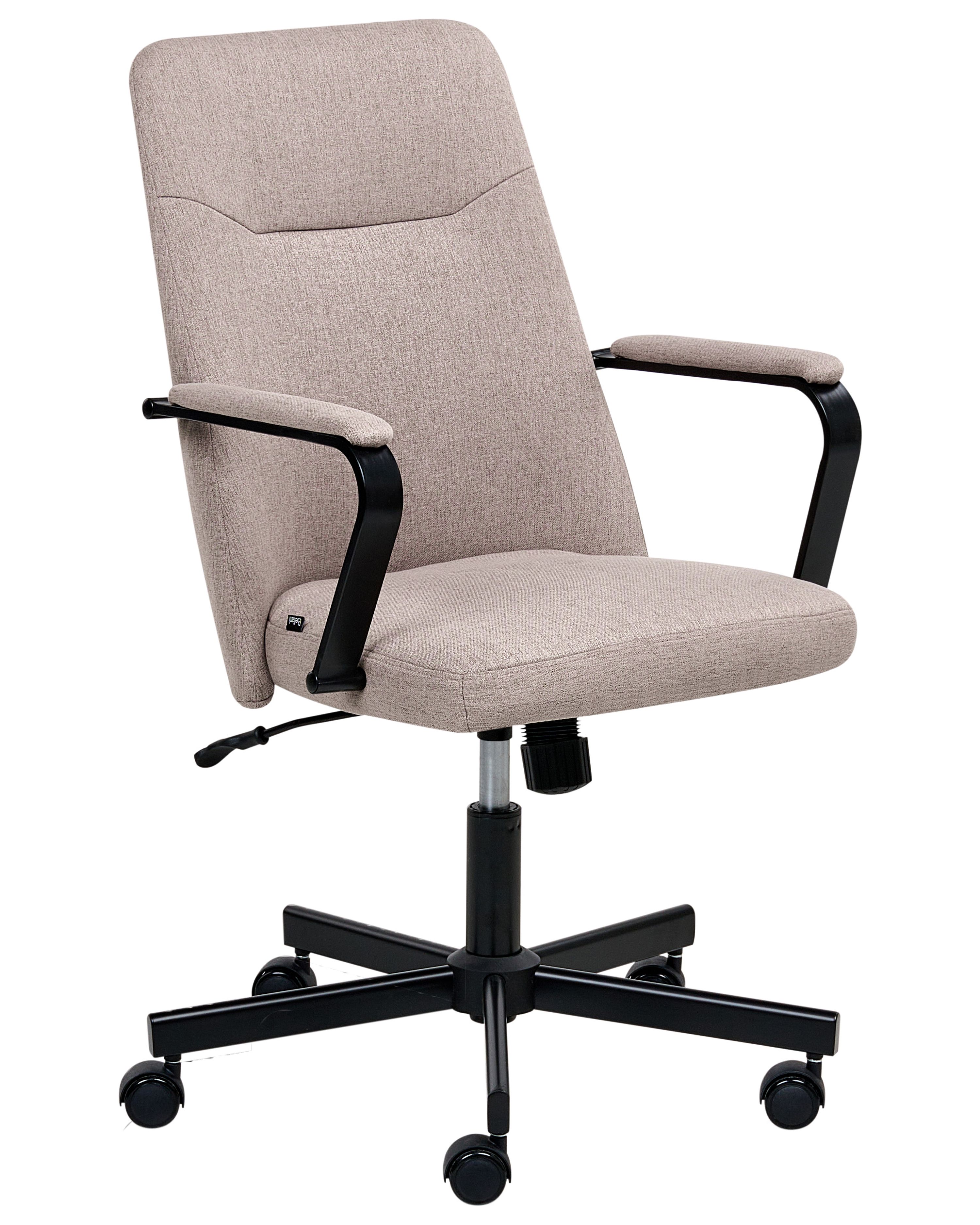 Office Chair CAROGA Fabric Light Brown