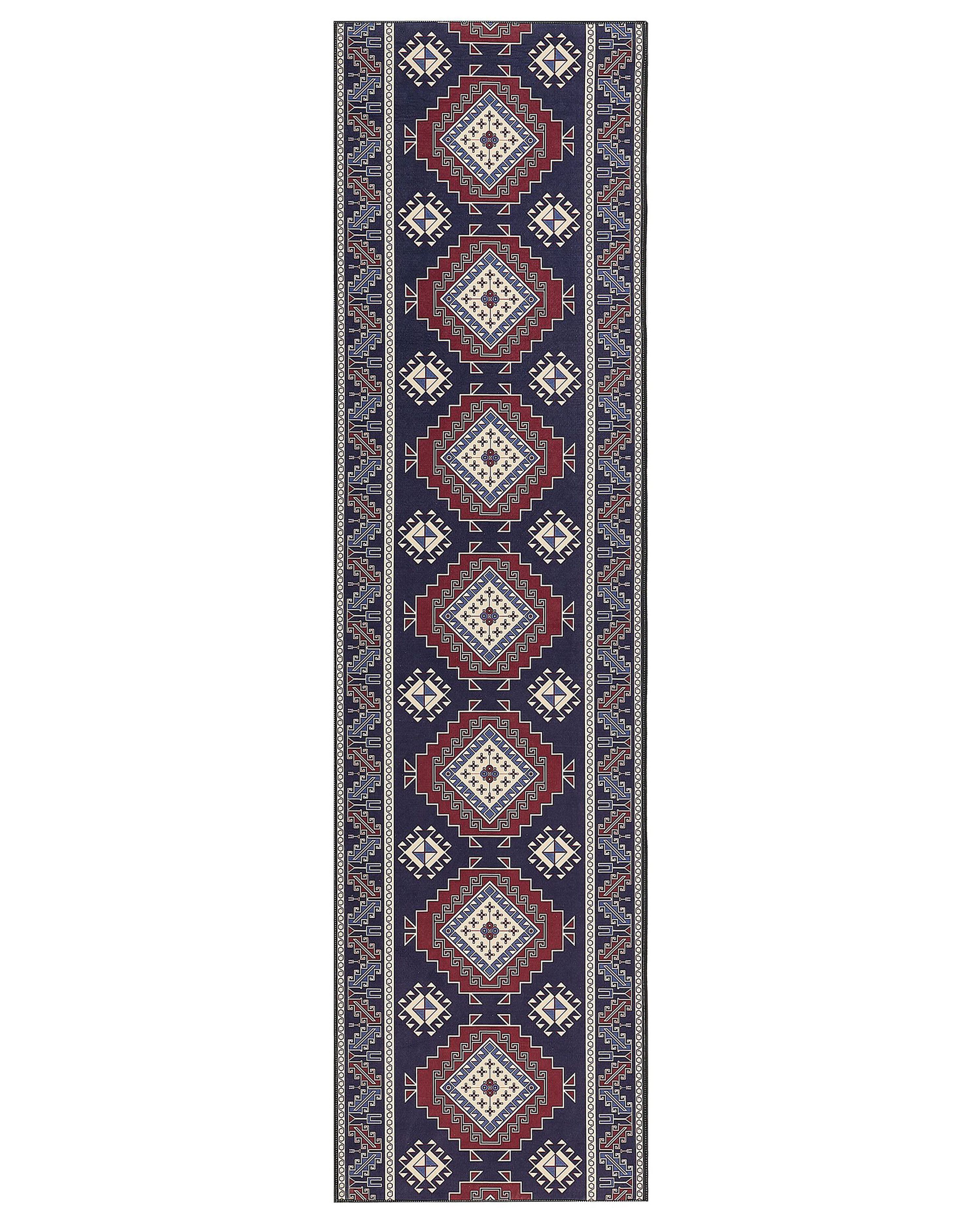 Rug KANGAL Dark Blue 80 x 300 cm