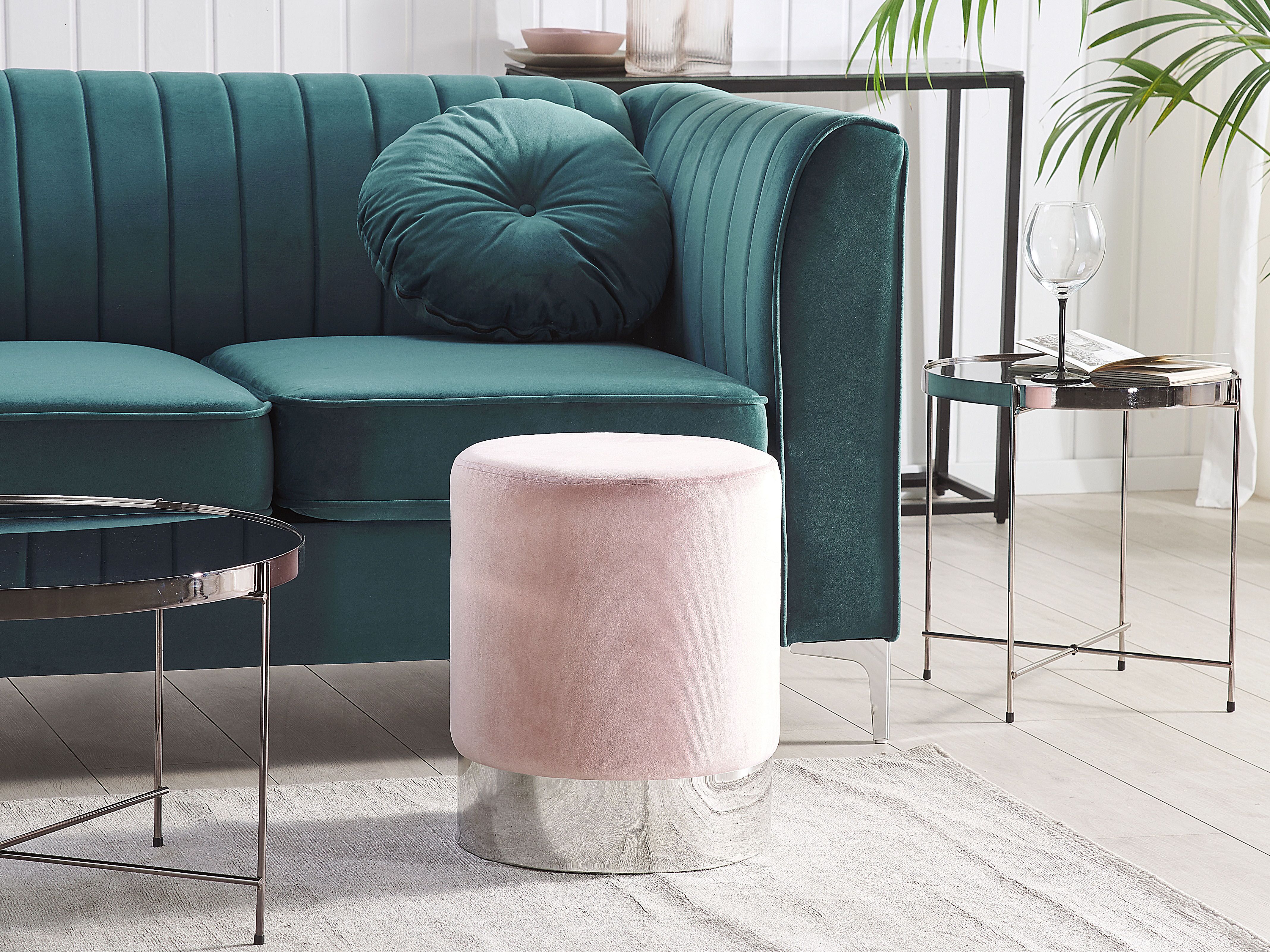 Pouffe BRIGITTE Velvet Pastel Pink