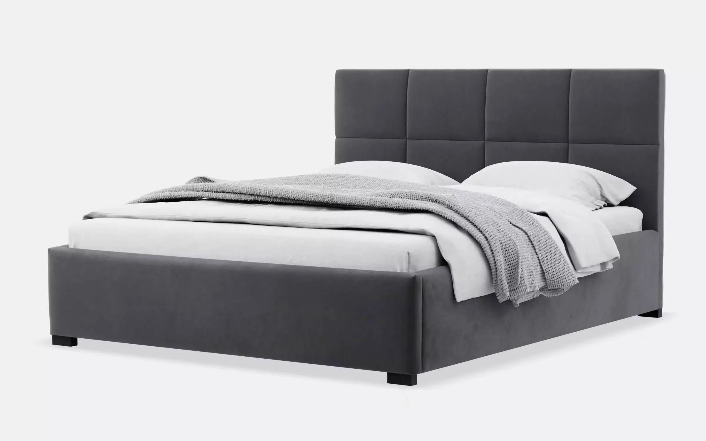 Blokker Velvix Tweepersoonsbed 180 x 200 cm - Grijs