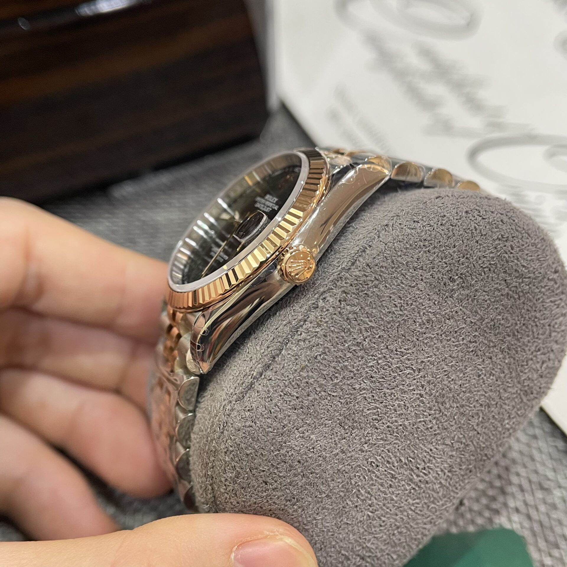 Rolex DateJust 126231 Wimbledon Dial Replica Watch Demi Strap VS Factory 36mm - Elite Watch Atelier