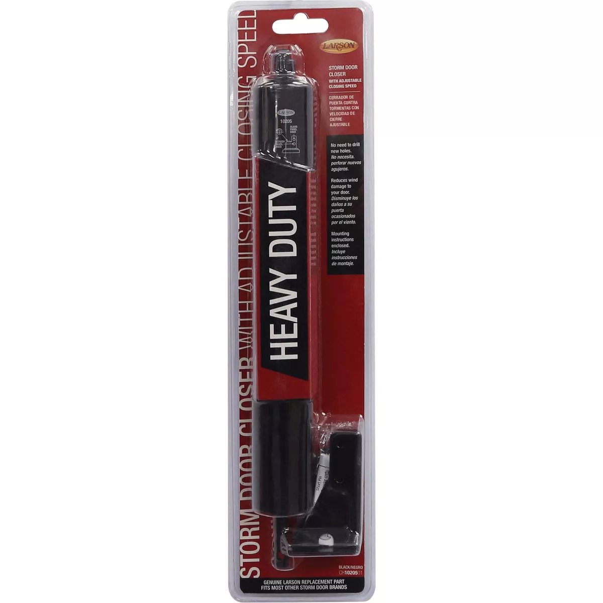 Larson Black Heavy Duty Storm Door Closer