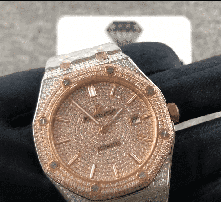 Audemars Piguet Royal Oak Selfwinding 15400SR.OO.1220SR.01 Iced Out Replica - Top club
