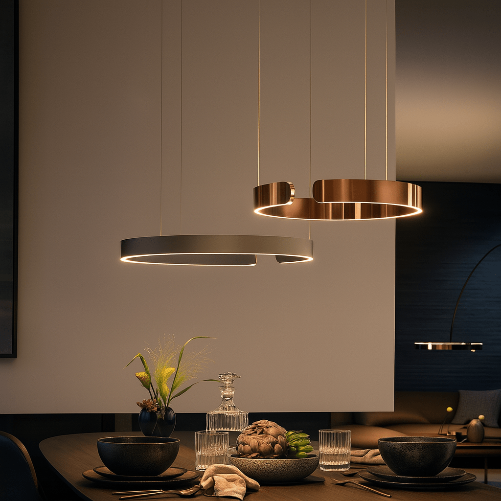 Moderne Ronde Hanglamp met Verstelbare Hoogte voor Eetkamer en Slaapkamer - Warm Wit LED Licht