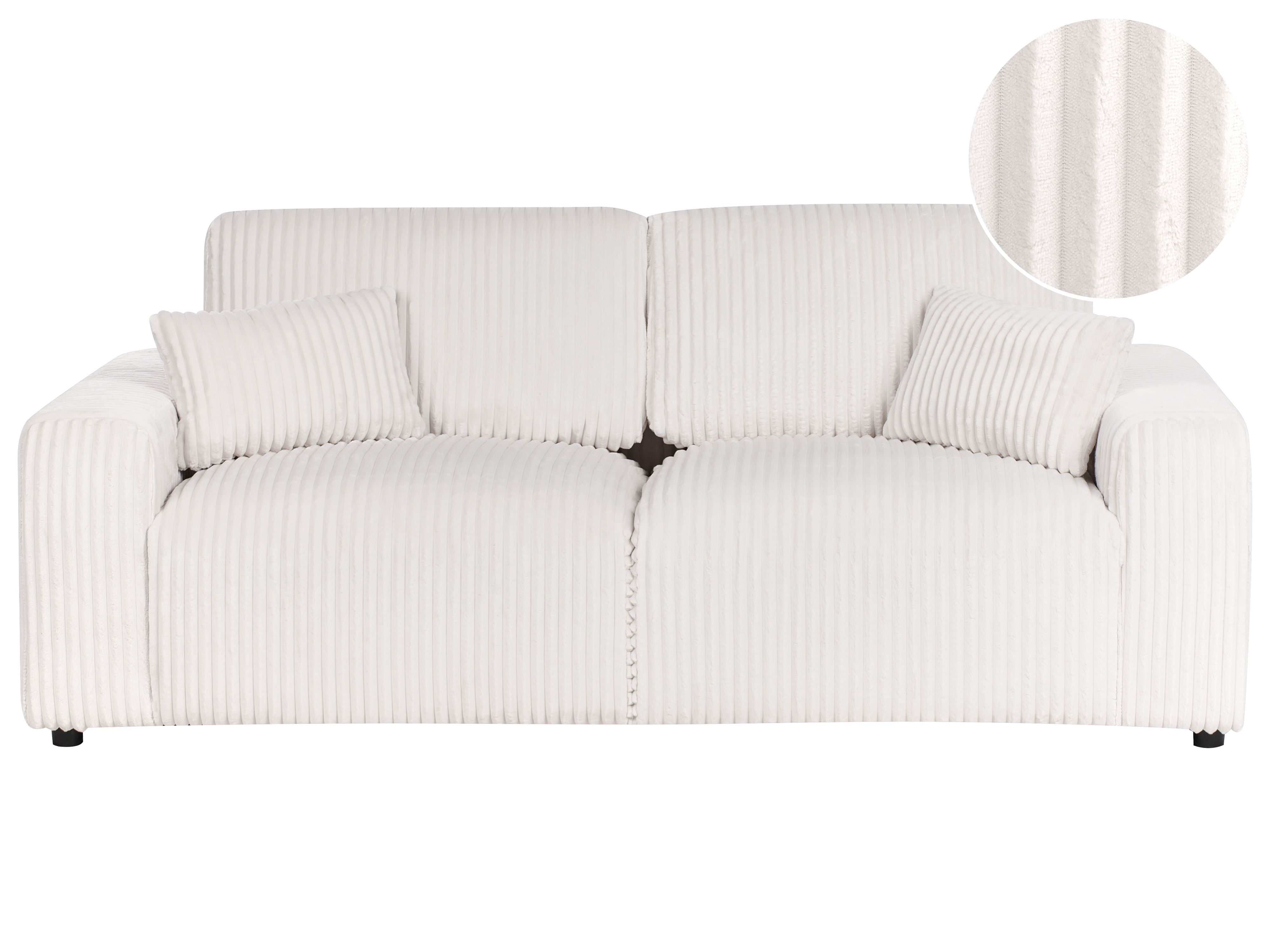 3 Seater SANDORA Corduroy Off-White