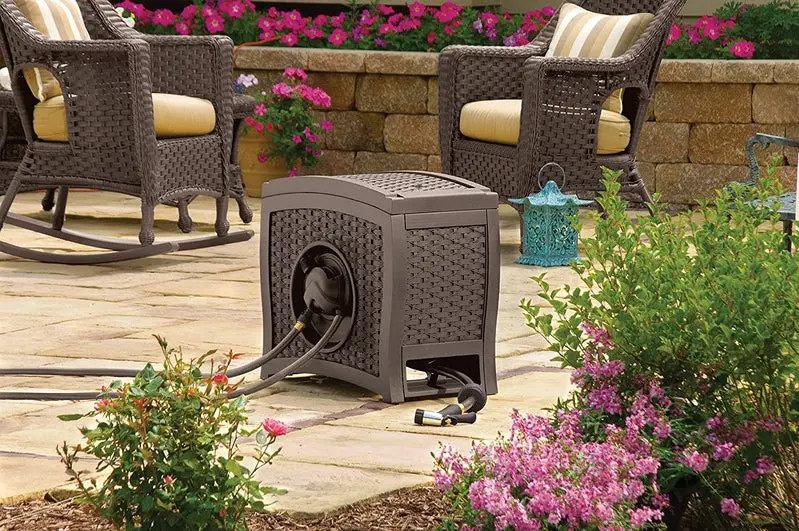 Suncast Aquawinder 125 Water-Powered Wicker Hose Reel - Java - Image 2 Suncast Aquawinder 125 Water-Powered Wicker Hose Reel - Java - Image 2