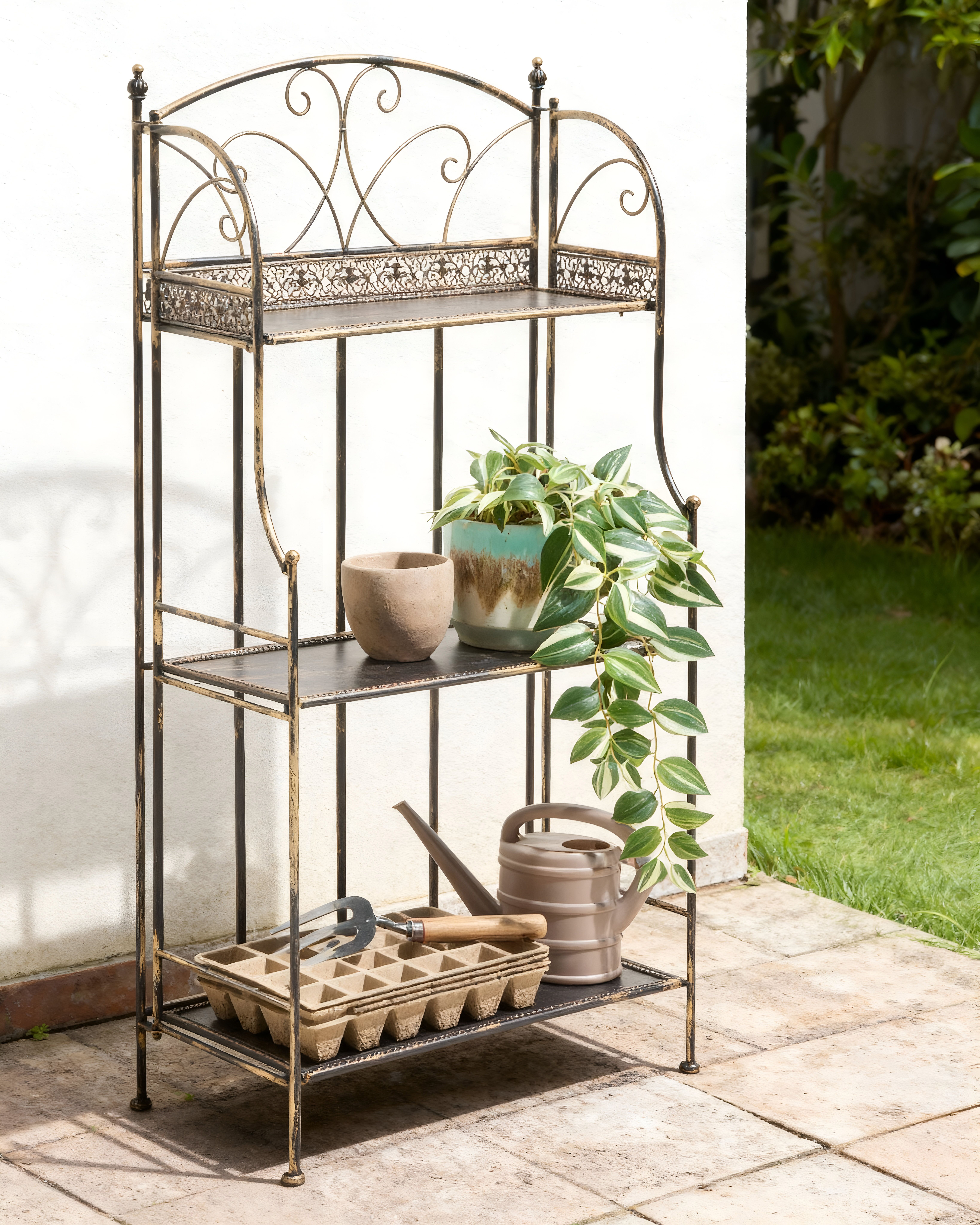 Shelving Unit VILLADOSE Metal 60 cm 30 cm Black