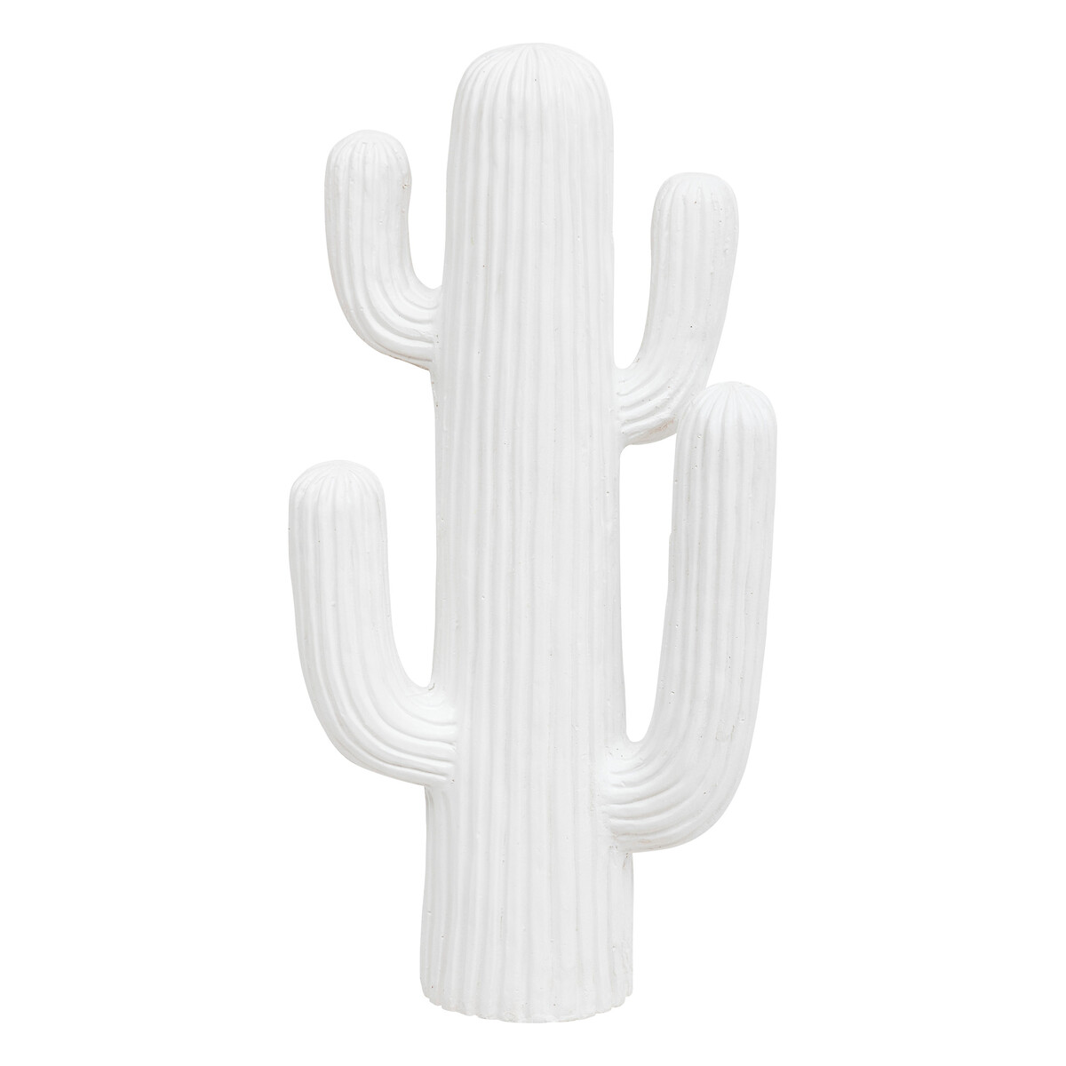 "Rodrigo" decorative cactus Resin, White, H.57 cm