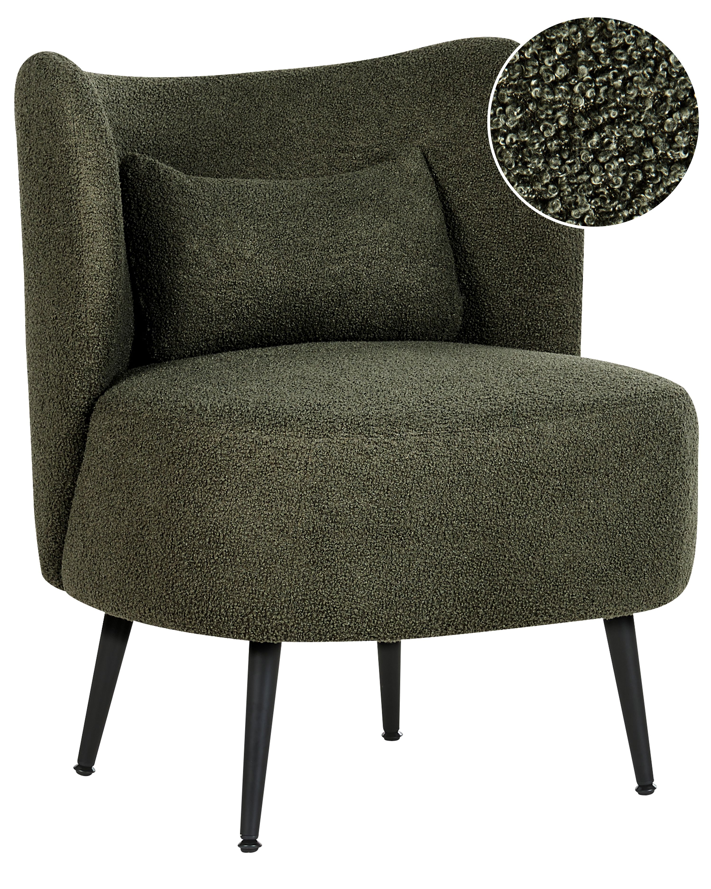 Armchair OTSBY Boucle Dark Green