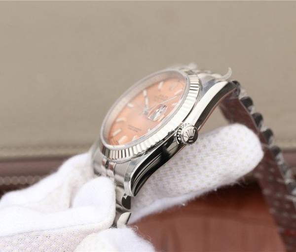 Replica Rolex DateJust 36mm SS 116234 ARF Pink Dial Stick Markers 904L SS Oyster Bracelet SA3135 - Elite Watch Atelier
