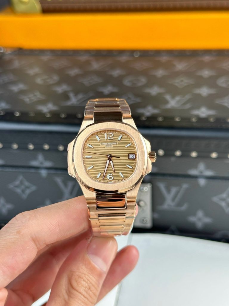 Patek Philippe Replica Watch Nautilus 7010 Rose Gold Womens 32mm - Elite Watch Atelier